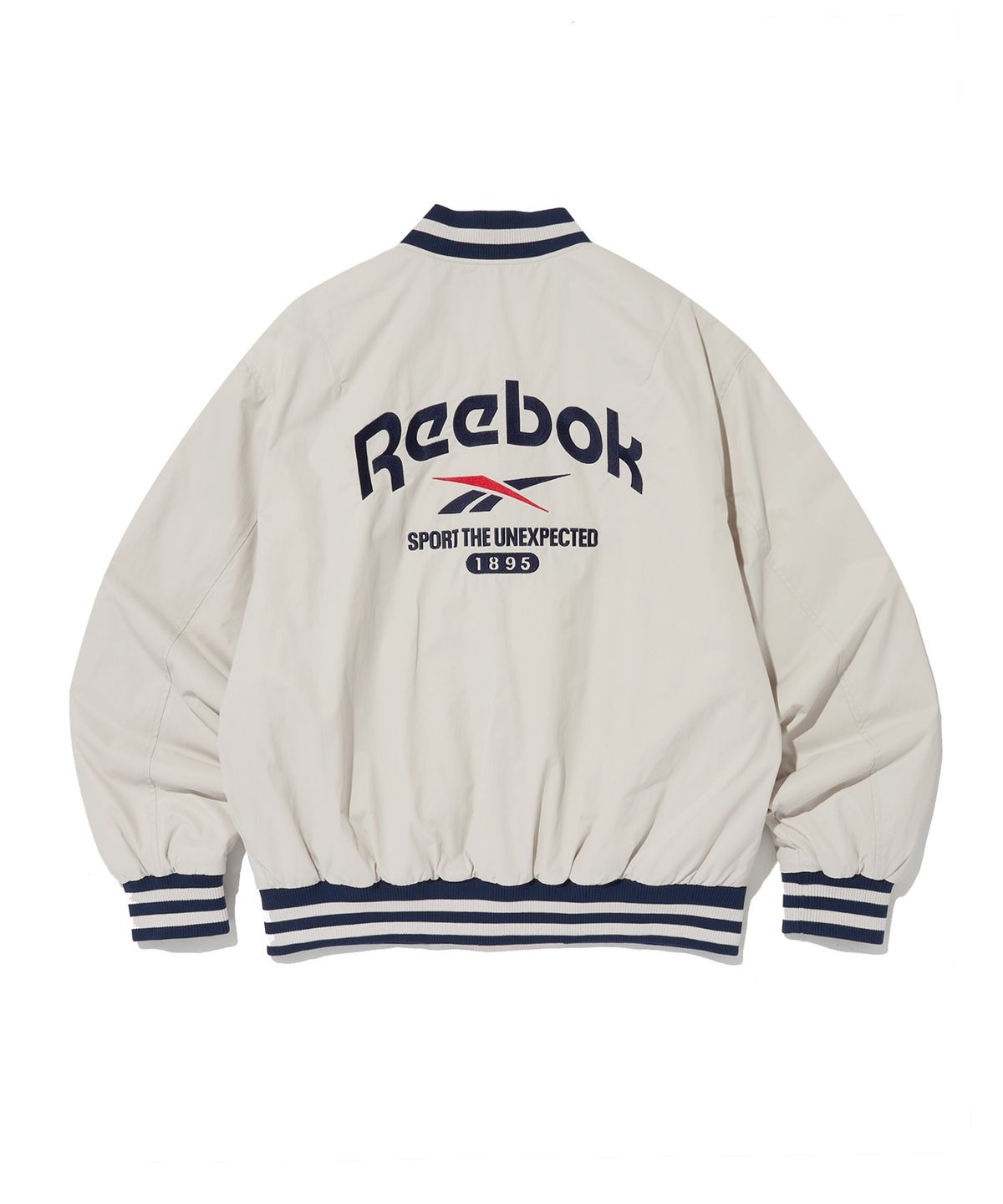 리복(REEBOK) 뉴베이직 바시티 자켓 - 베이지