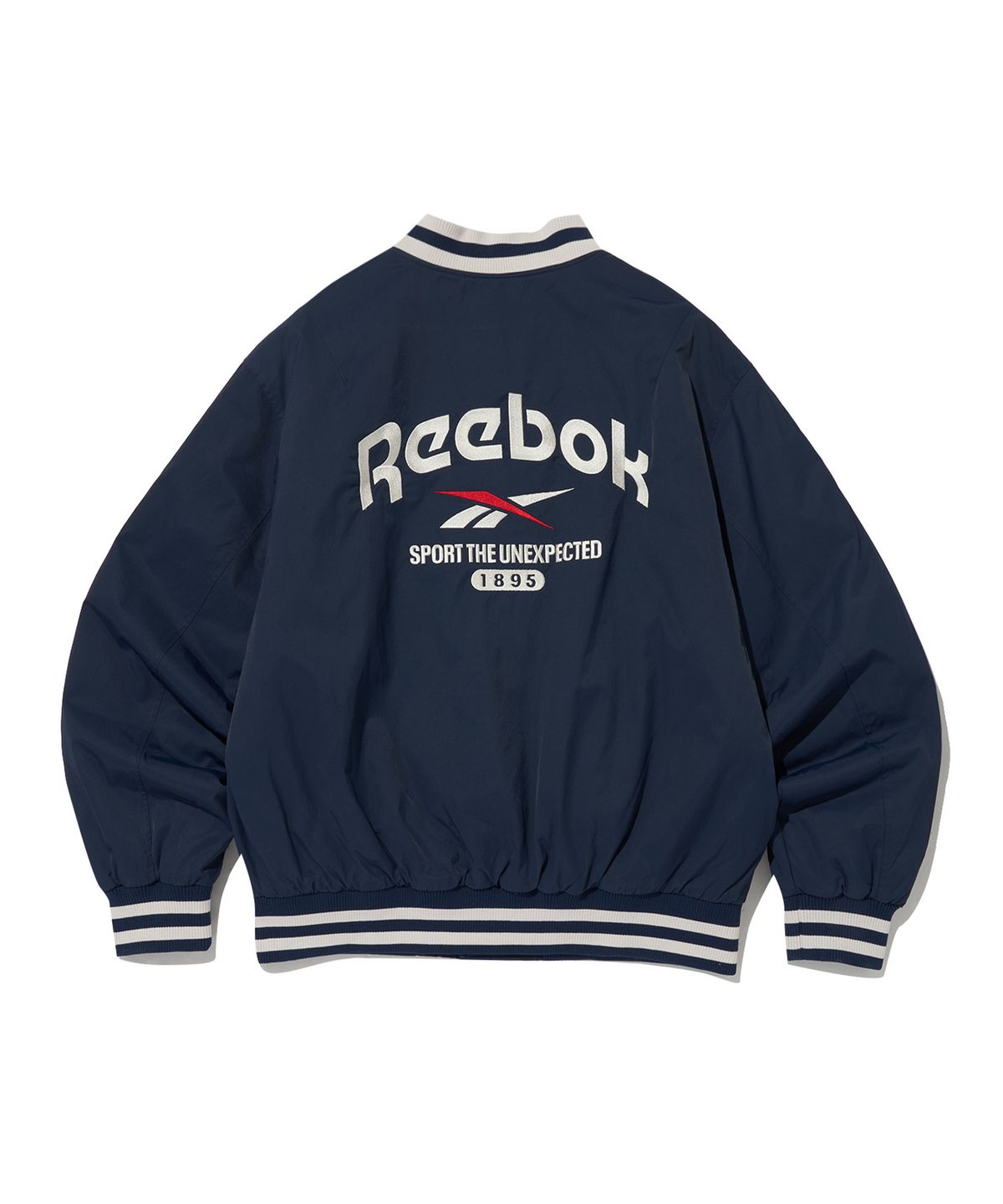 리복(REEBOK) 뉴베이직 바시티 자켓 - 네이비