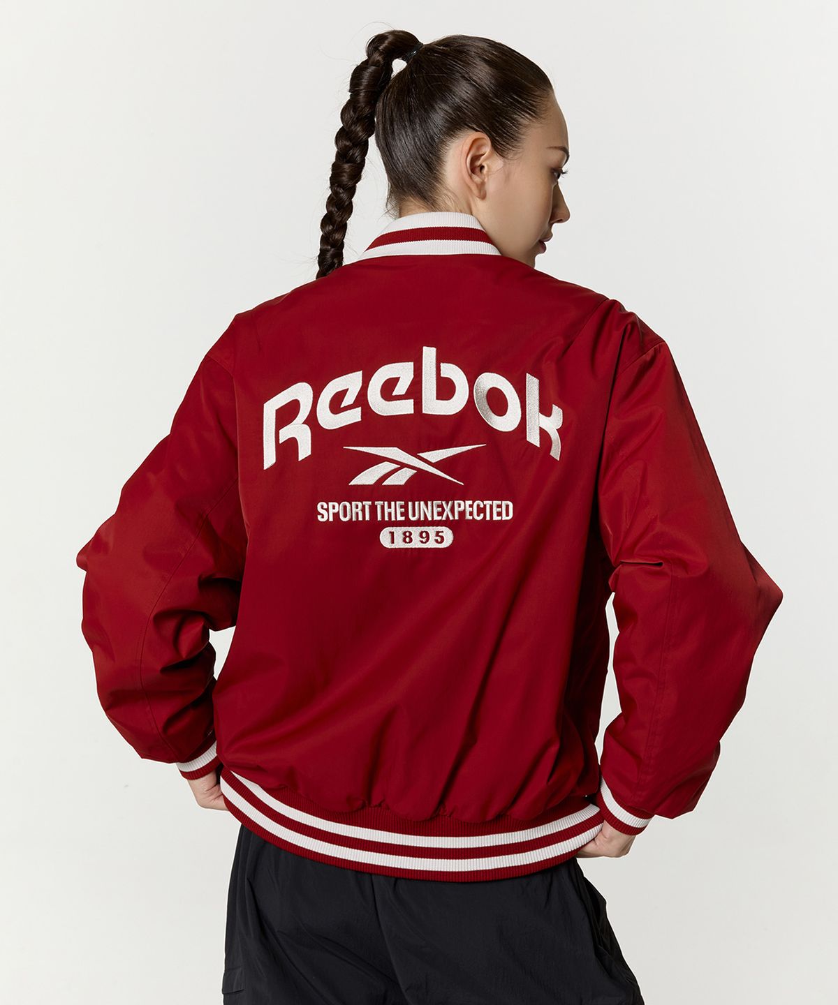 리복(REEBOK) 뉴베이직 바시티 자켓 - 레드