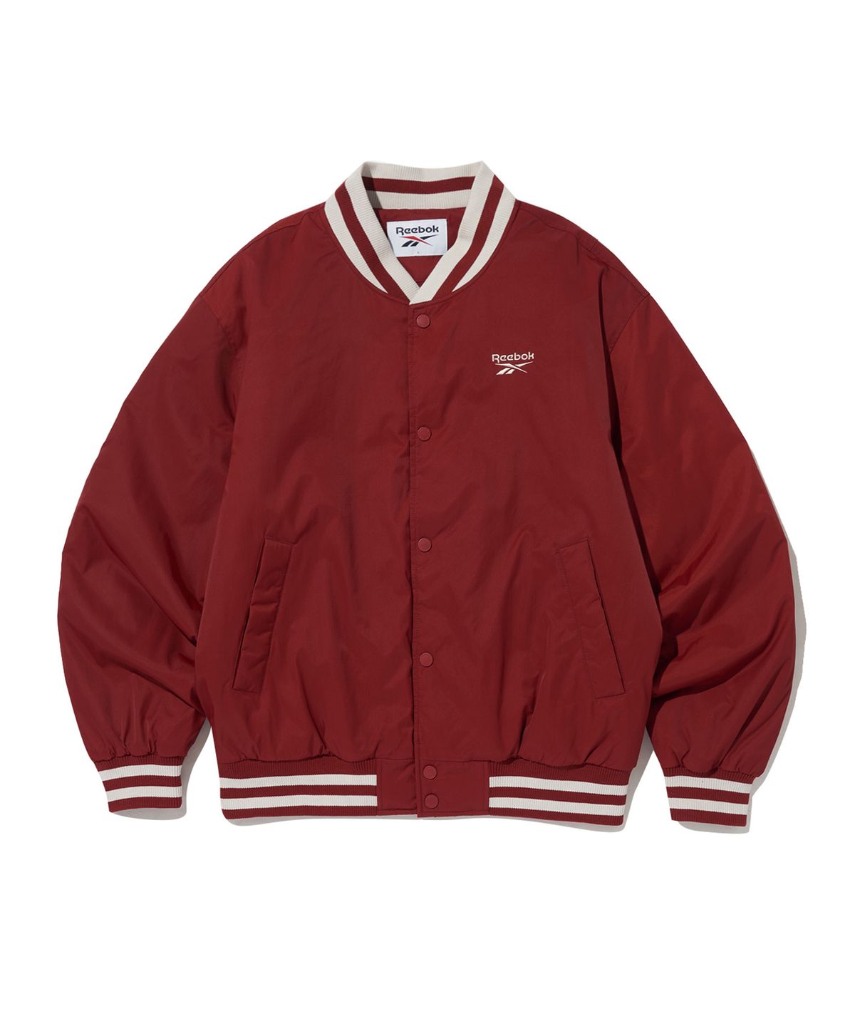 리복(REEBOK) 뉴베이직 바시티 자켓 - 레드