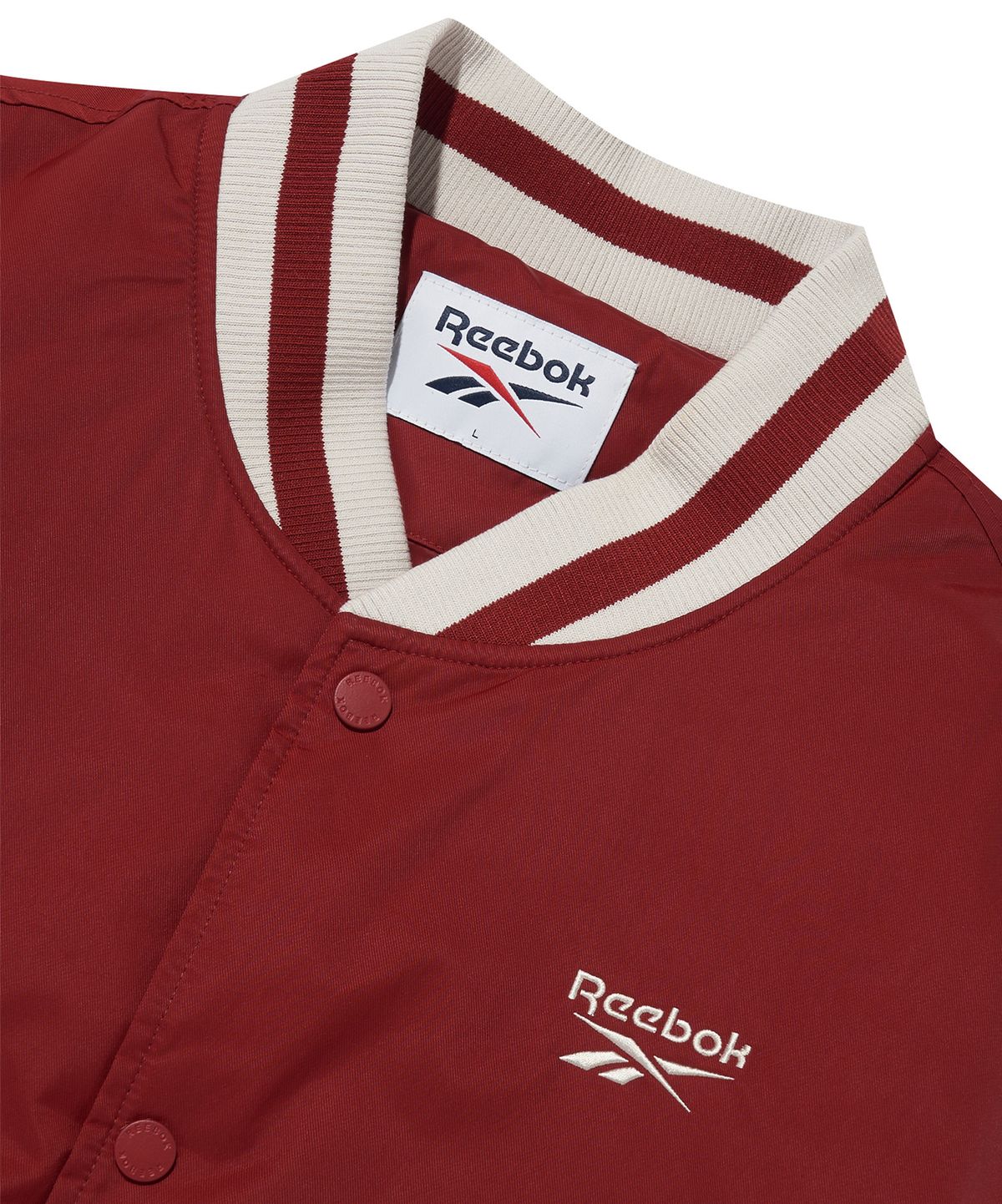 리복(REEBOK) 뉴베이직 바시티 자켓 - 레드