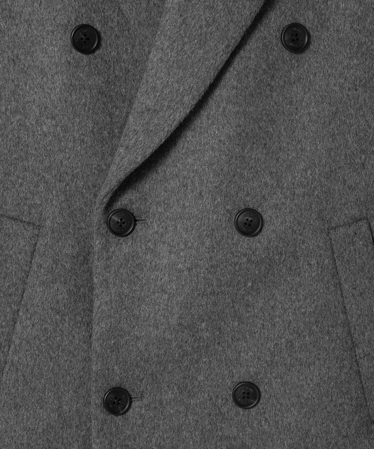 넌블랭크(NONBLANK) [넌블랭크 x 삭형] 더블 브레스티드 코트_MELANGE GREY