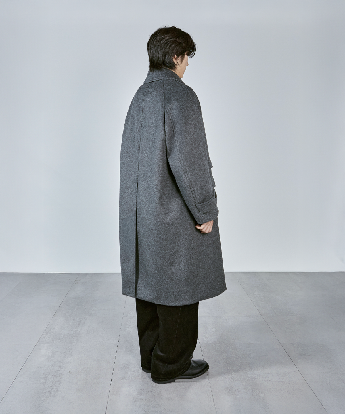 넌블랭크(NONBLANK) [넌블랭크 x 삭형] 발마칸 코트_MELANGE GREY