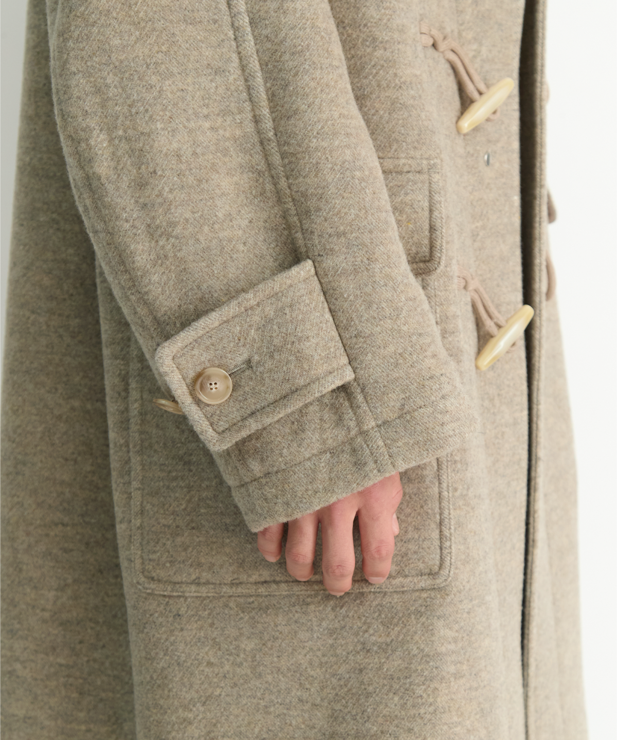 넌블랭크(NONBLANK) 디테처블 후드 더플 코트_BEIGE