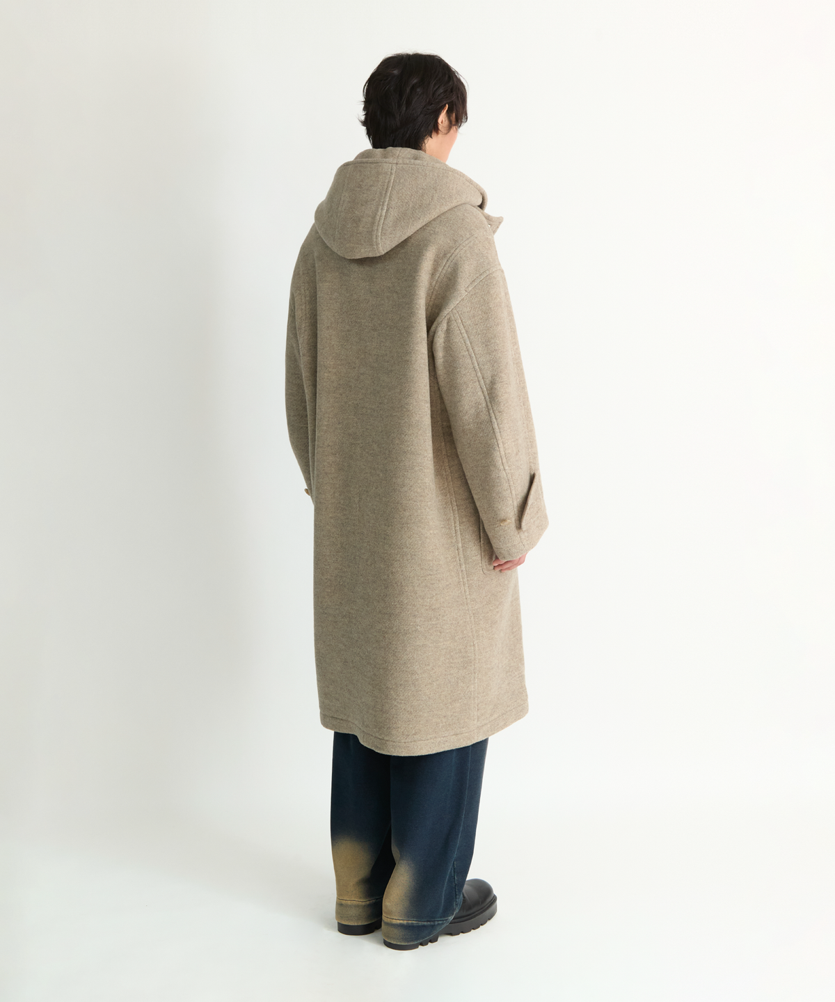 넌블랭크(NONBLANK) 디테처블 후드 더플 코트_BEIGE