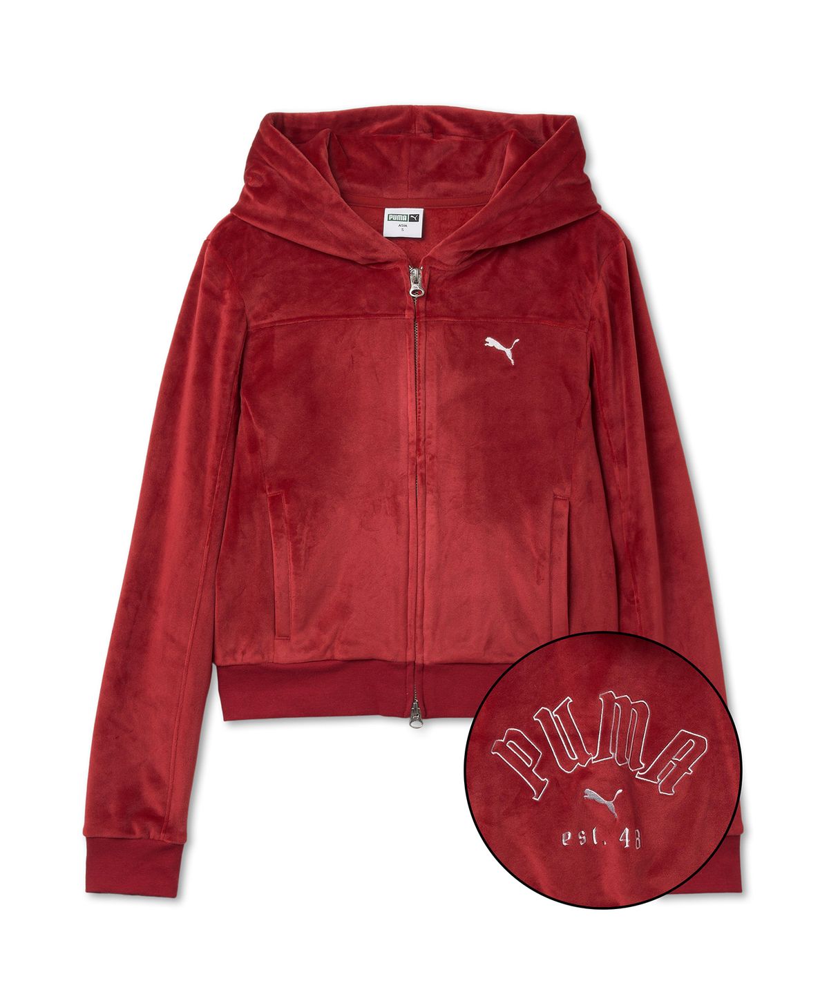 푸마(PUMA) 여성 피어스 윈터 후드 집업 - 레드 / 940931-02