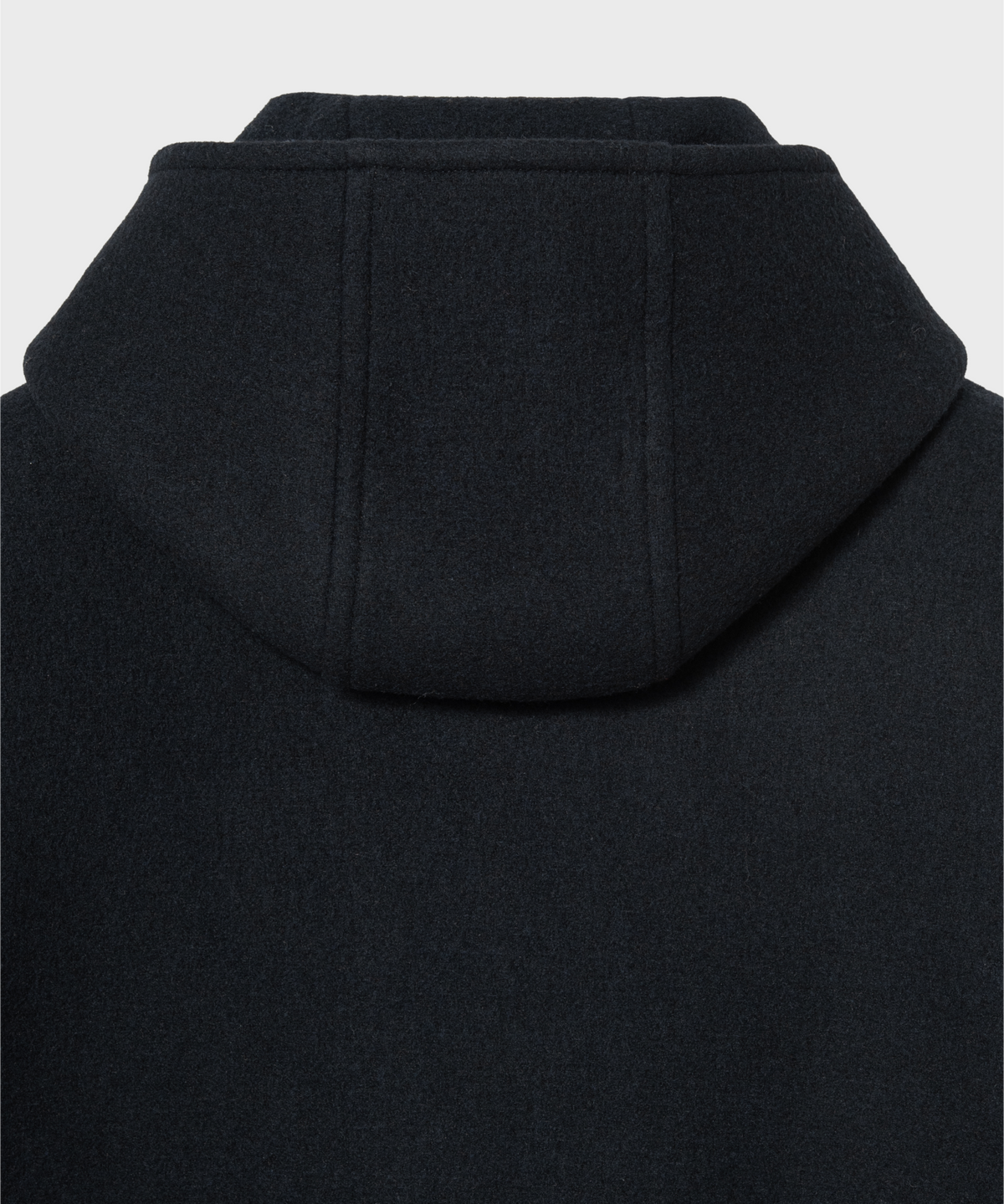 넌블랭크(NONBLANK) 우먼즈 디테처블 후드 더플 하프 코트_DARK NAVY