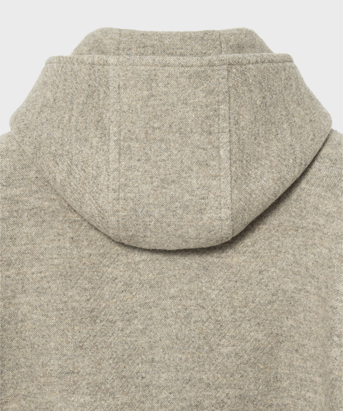 넌블랭크(NONBLANK) 우먼즈 디테처블 후드 더플 하프코트_BEIGE