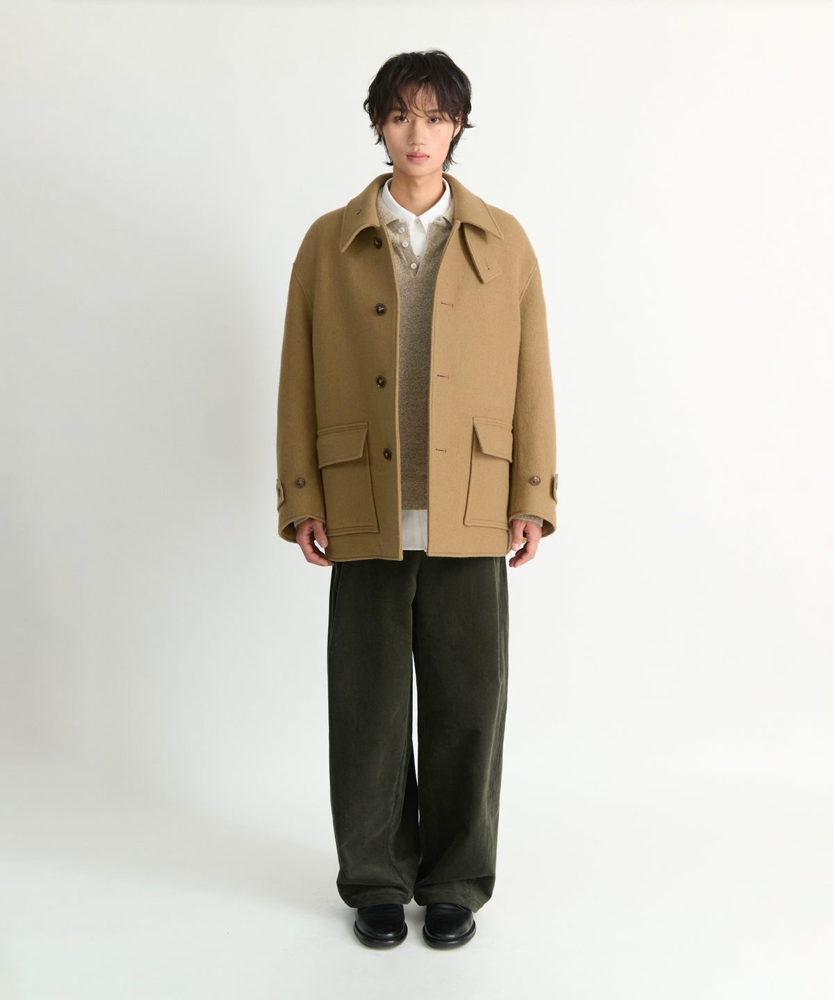 넌블랭크(NONBLANK) 오버사이즈 카 코트_BEIGE