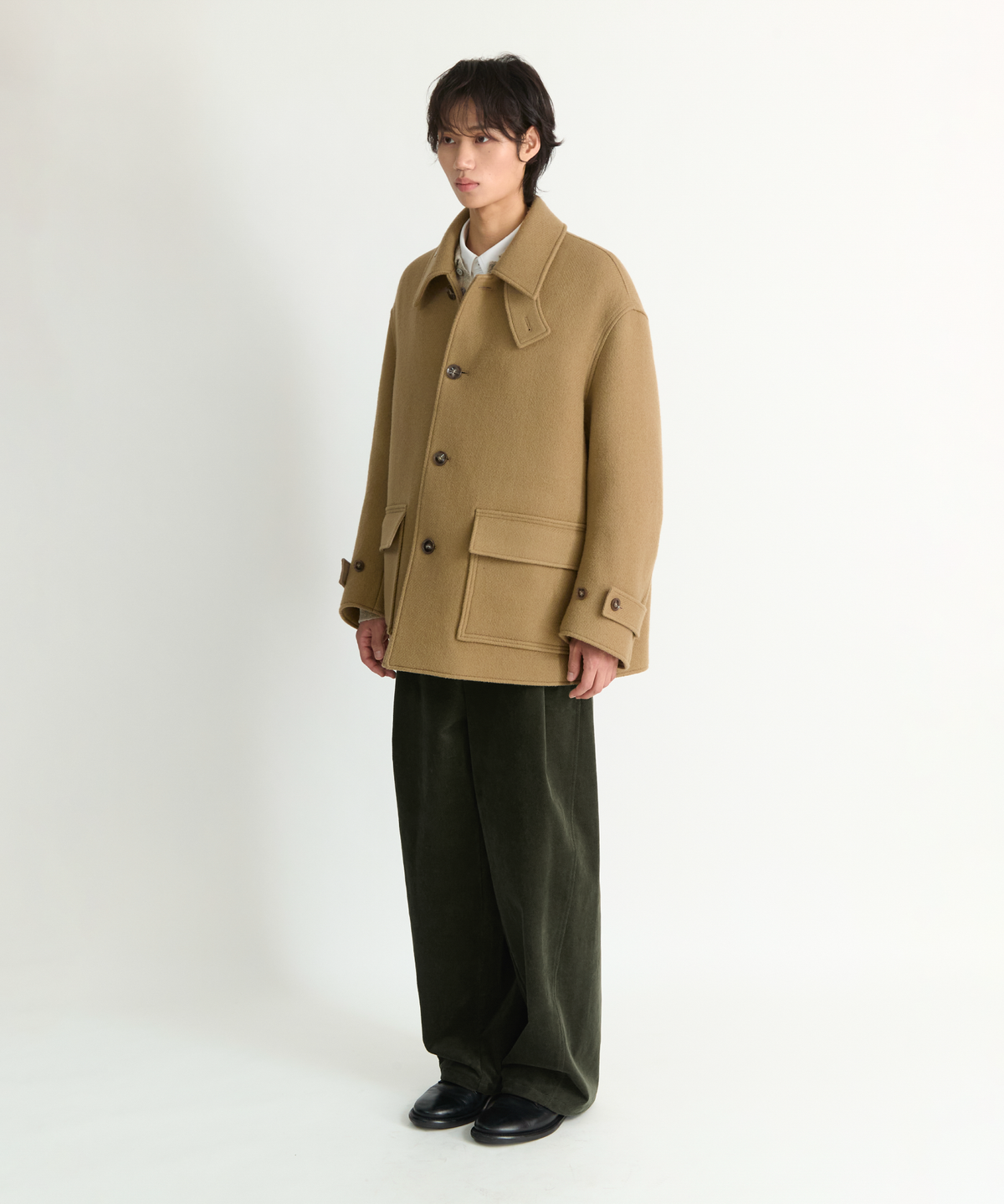 넌블랭크(NONBLANK) 오버사이즈 카 코트_BEIGE