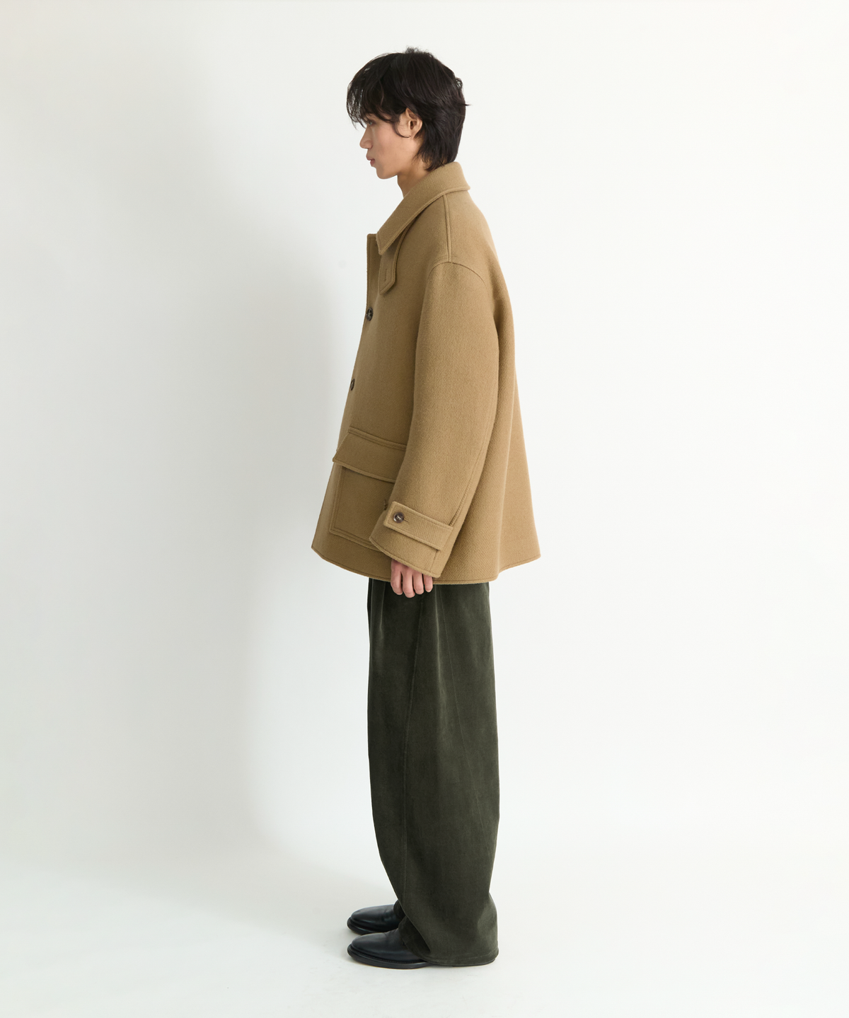 넌블랭크(NONBLANK) 오버사이즈 카 코트_BEIGE