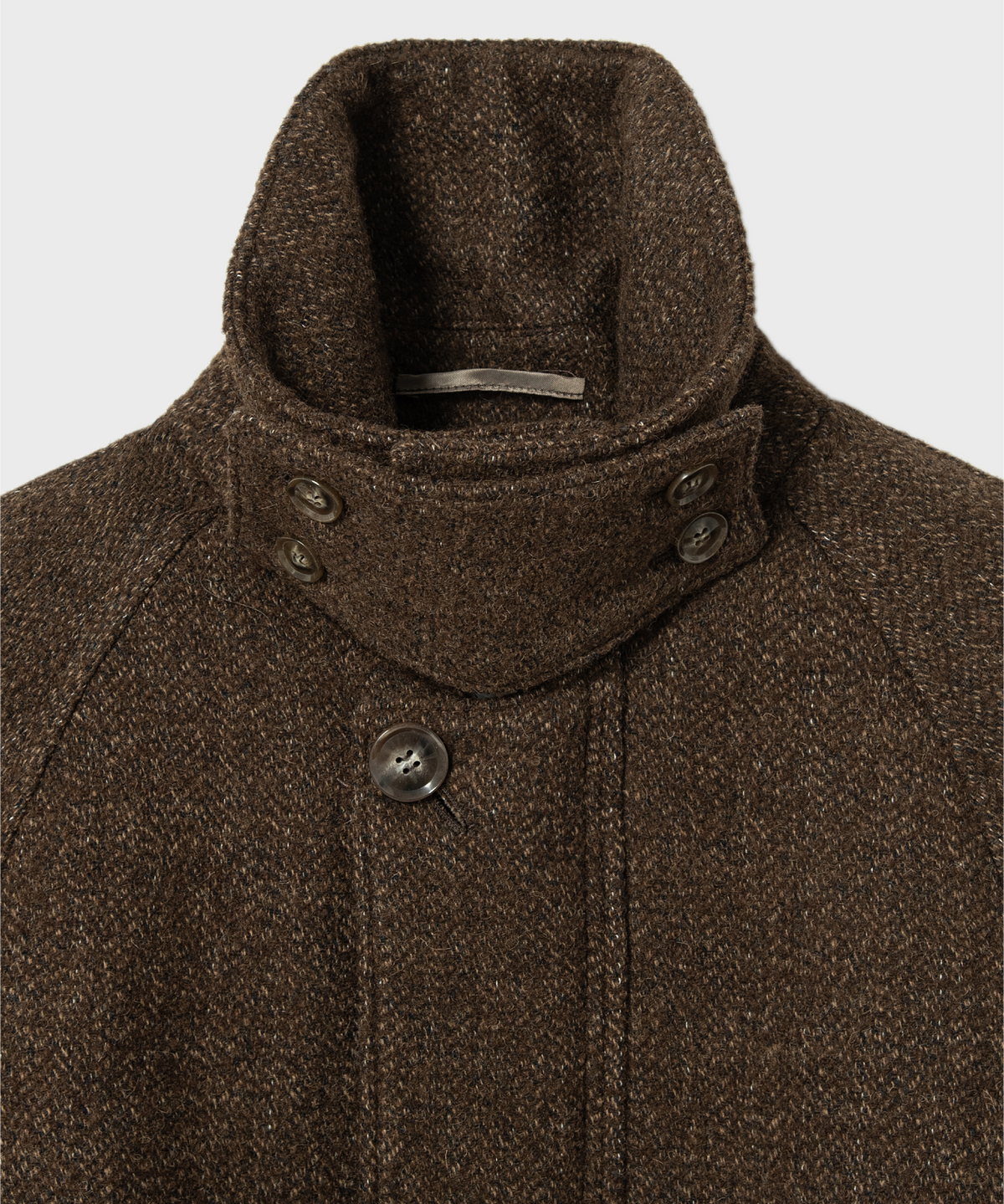 넌블랭크(NONBLANK) 래글런 집업 코트_BROWN