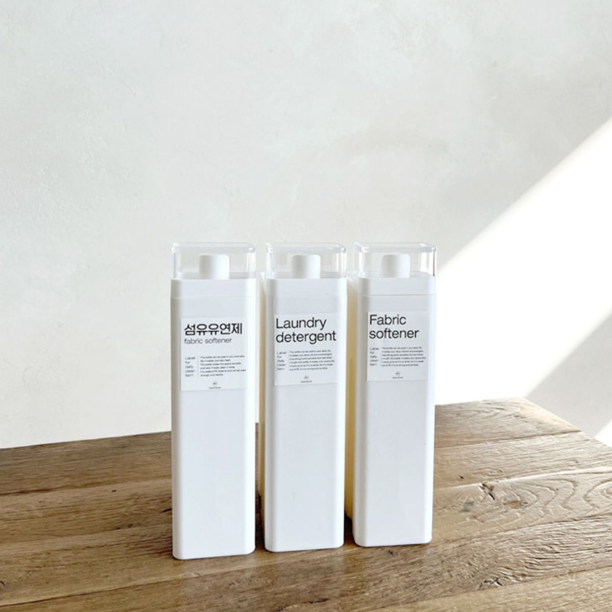 뉴앤룩(NEWNLOOK) [3pack] 화이트 사각 세탁세제 리필용기