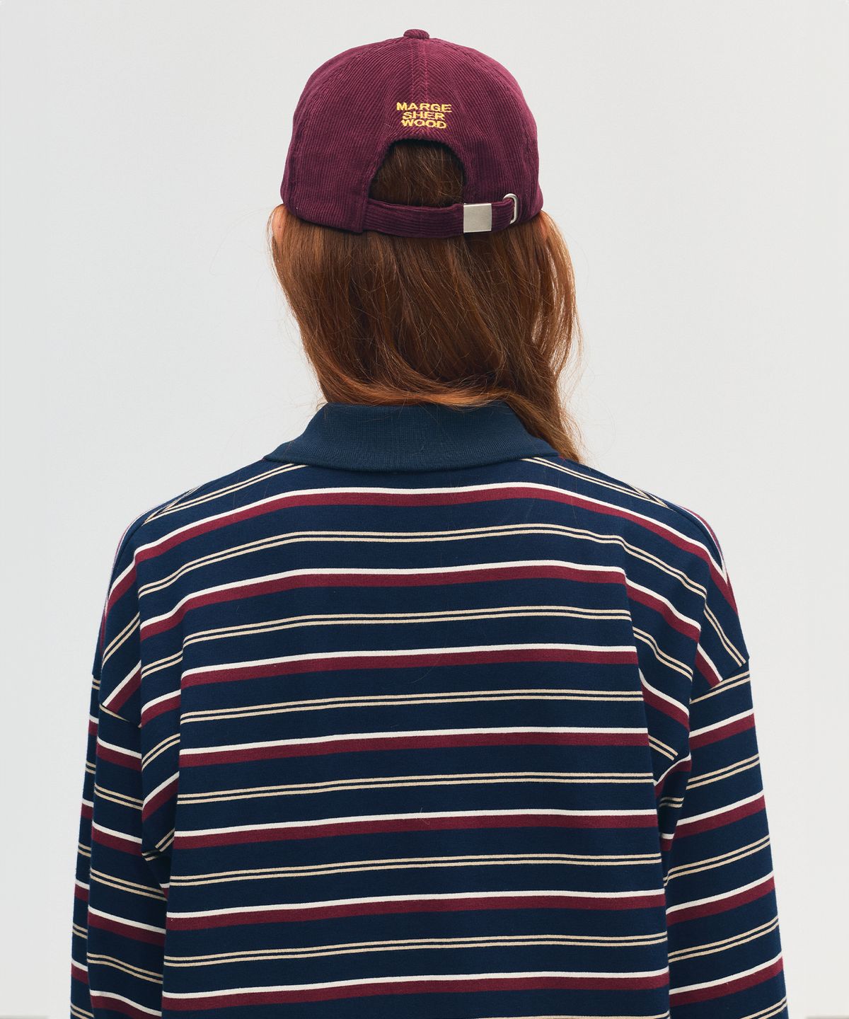 마지셔우드(MARGESHERWOOD) CORDUROY NEW YORK BALLCAP_burgundy