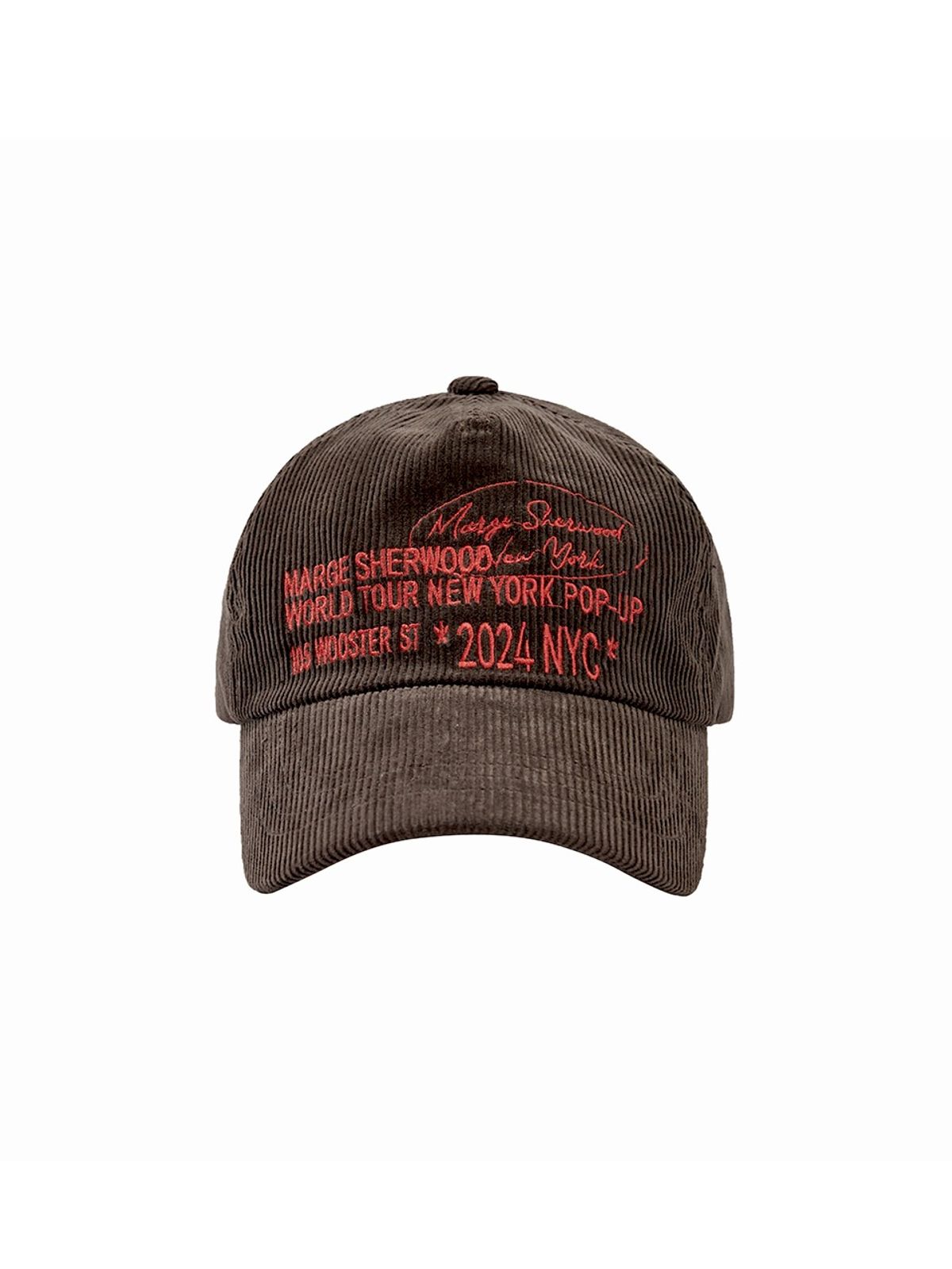 마지셔우드(MARGESHERWOOD) CORDUROY NEW YORK BALLCAP_brown