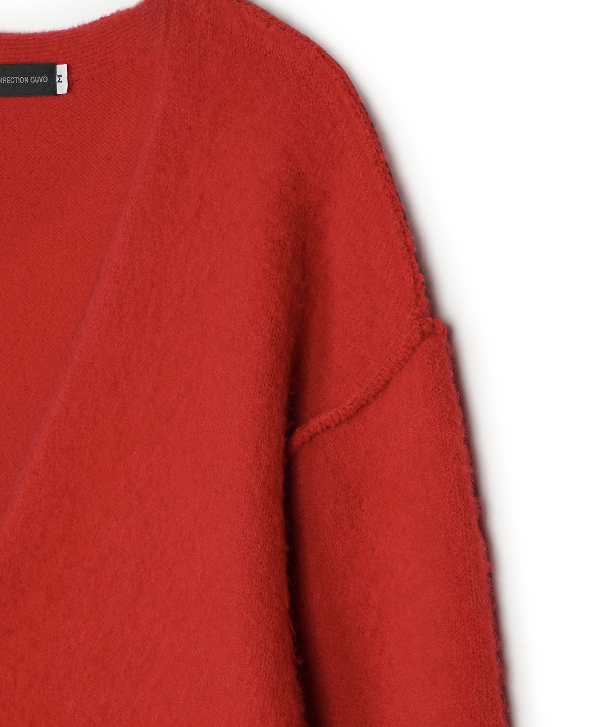 구보(GUVO) Out seam cardigan, red