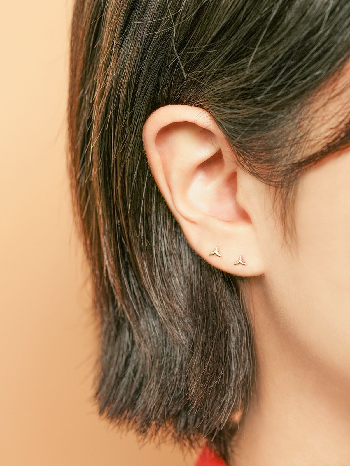 미니멀피어싱(MINIMALPIERCING) 14K 인터널 미니 고래꼬리 라블렛 피어싱