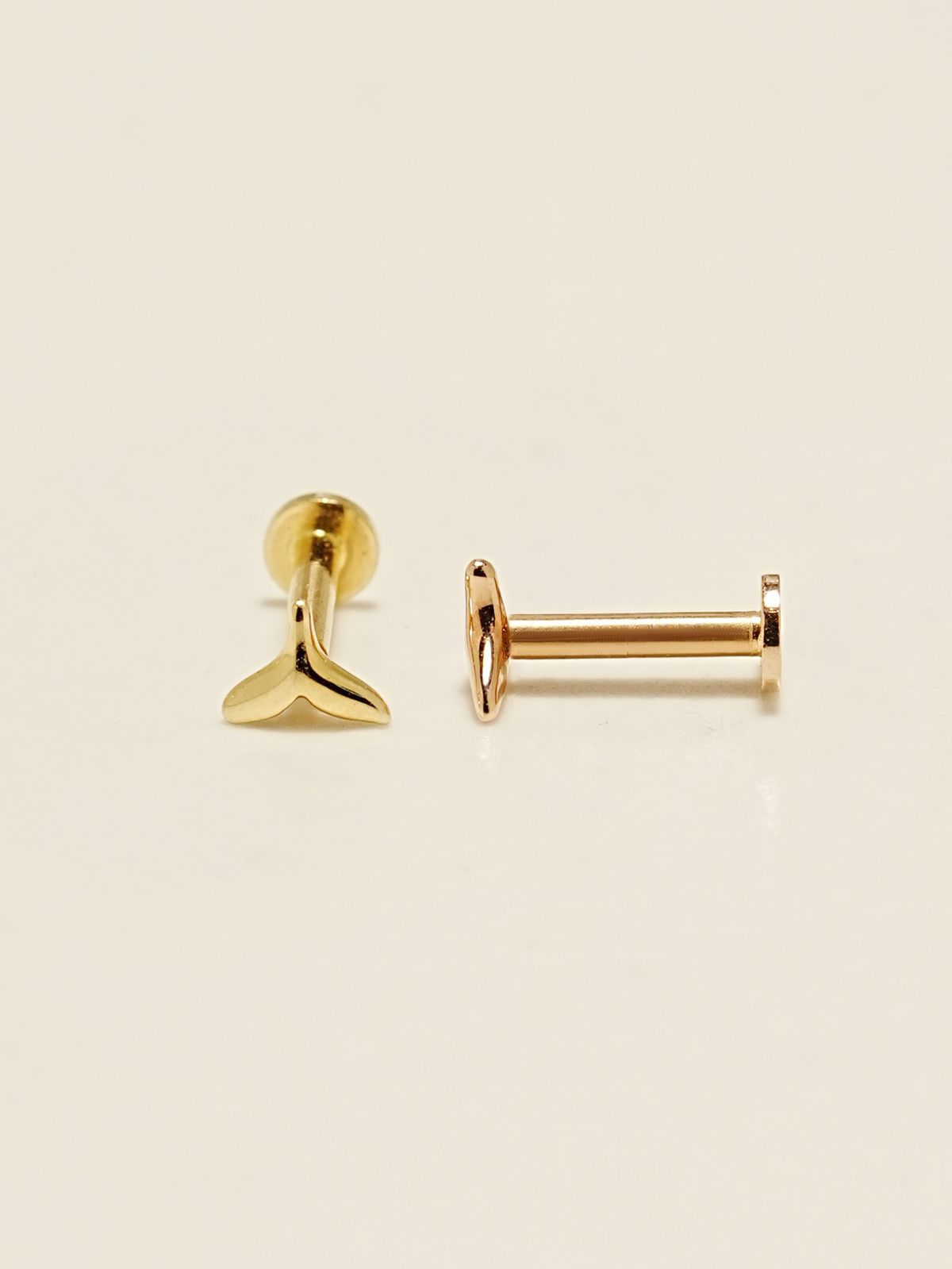 미니멀피어싱(MINIMALPIERCING) 14K 인터널 미니 고래꼬리 라블렛 피어싱