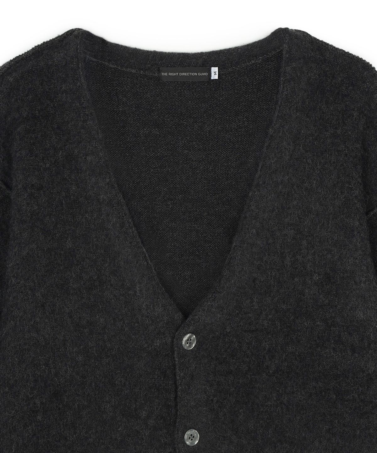 구보(GUVO) Out seam Cardigan, charcoal