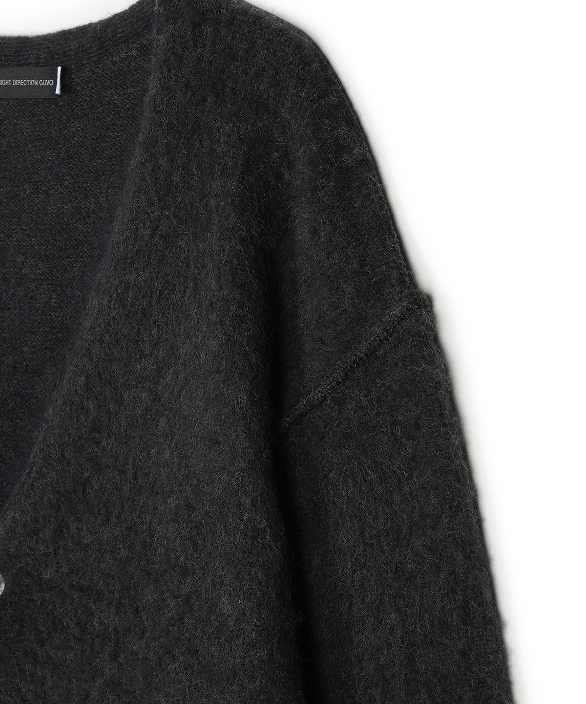구보(GUVO) Out seam Cardigan, charcoal