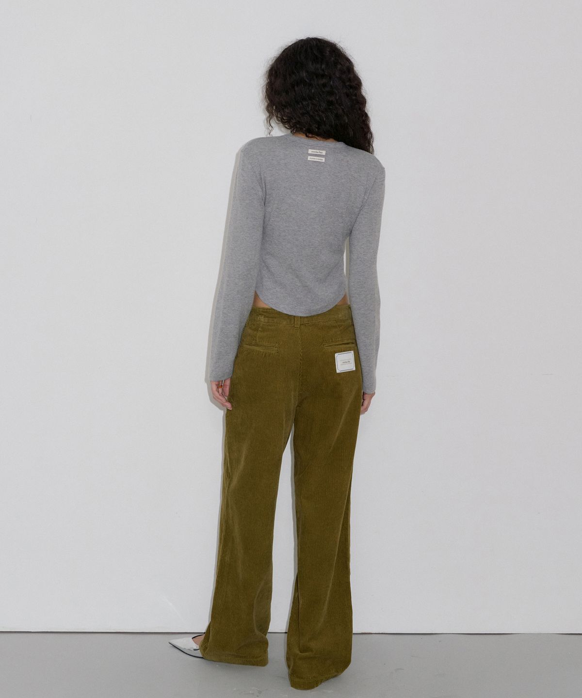 오버듀플레어(OVERDUEFLAIR) CORDUROY WIDE PANTS_OLIVE
