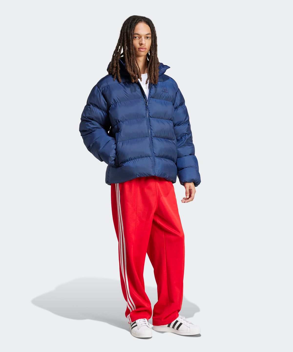 아디다스(ADIDAS) 토널 후드 퍼퍼 재킷 - 네이비 / IY3397