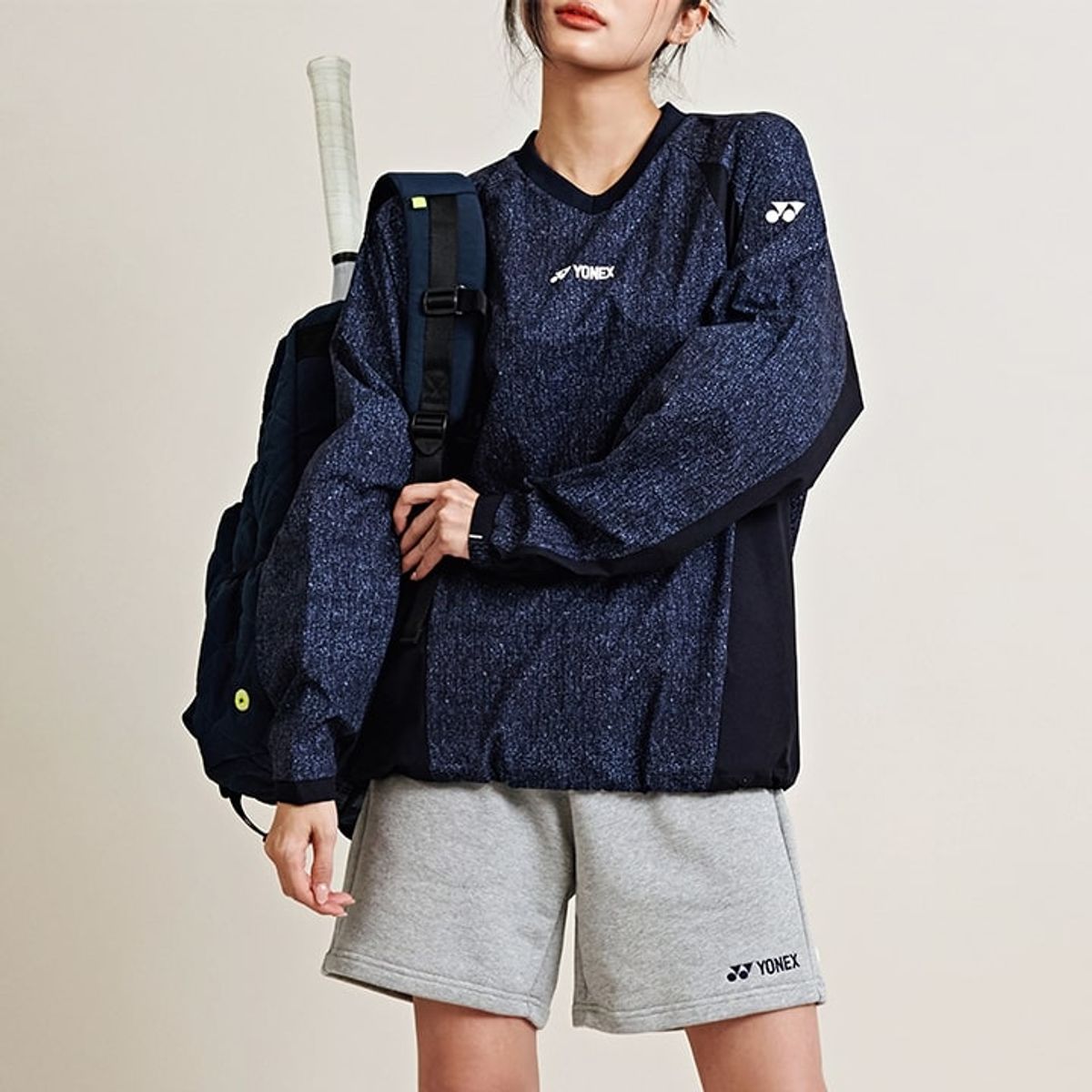 요넥스(YONEX) 245JJ006U 데님 남녀공용 액티브 아노락 재킷