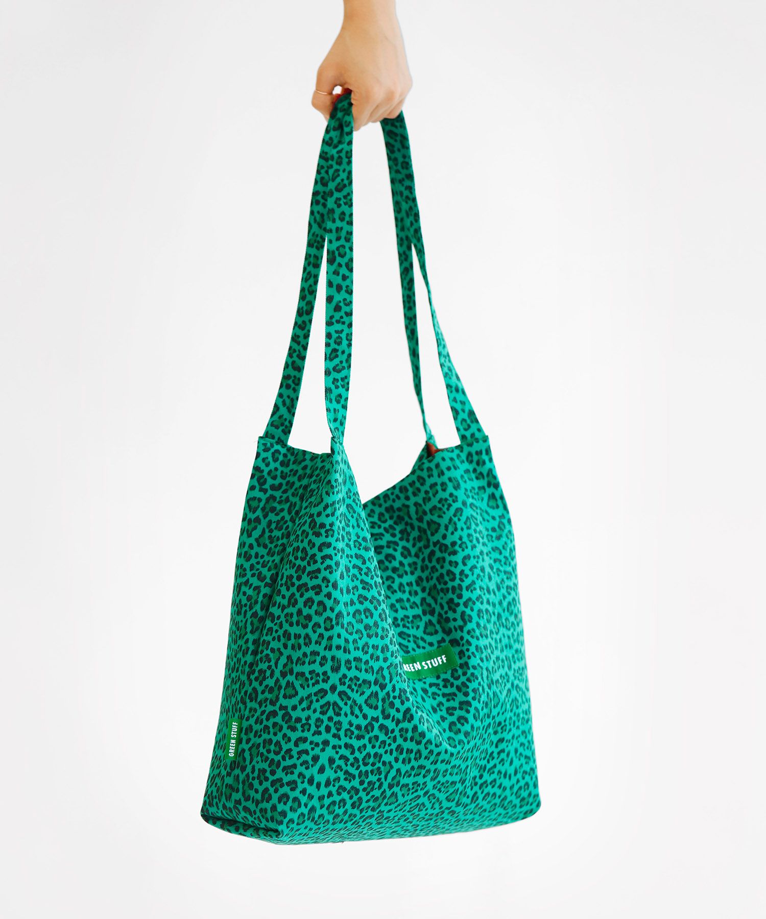MUSINSA | GREEN STUFF boxy bag 53 - leopard all green