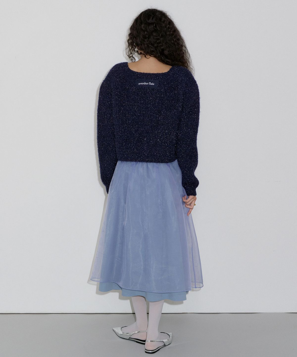 오버듀플레어(OVERDUEFLAIR) GLITTER CARDIGAN_NAVY