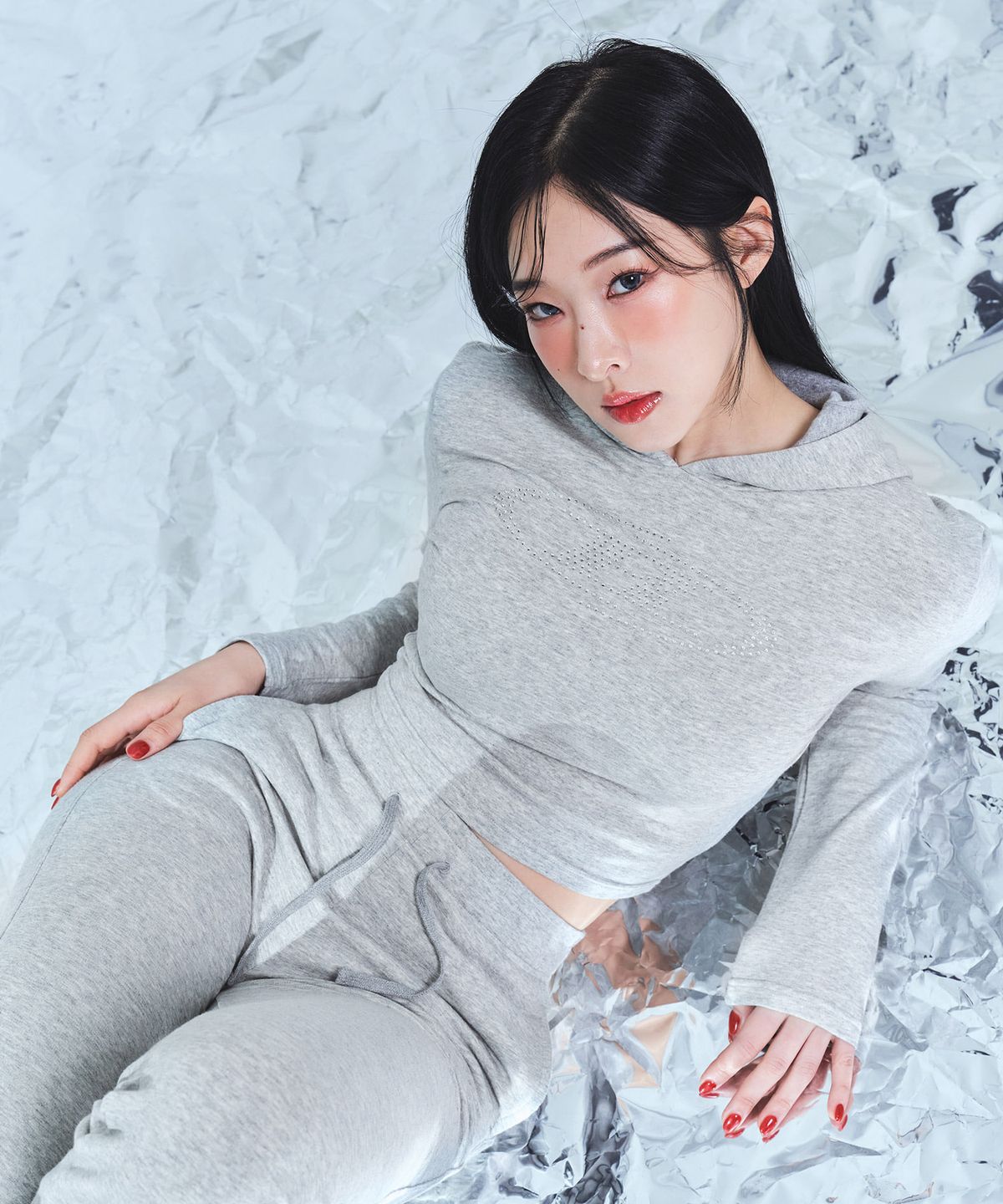 본투윈(BORN TO WIN) SLIM BOOTS CUT PANTS [MELANGE GREY]