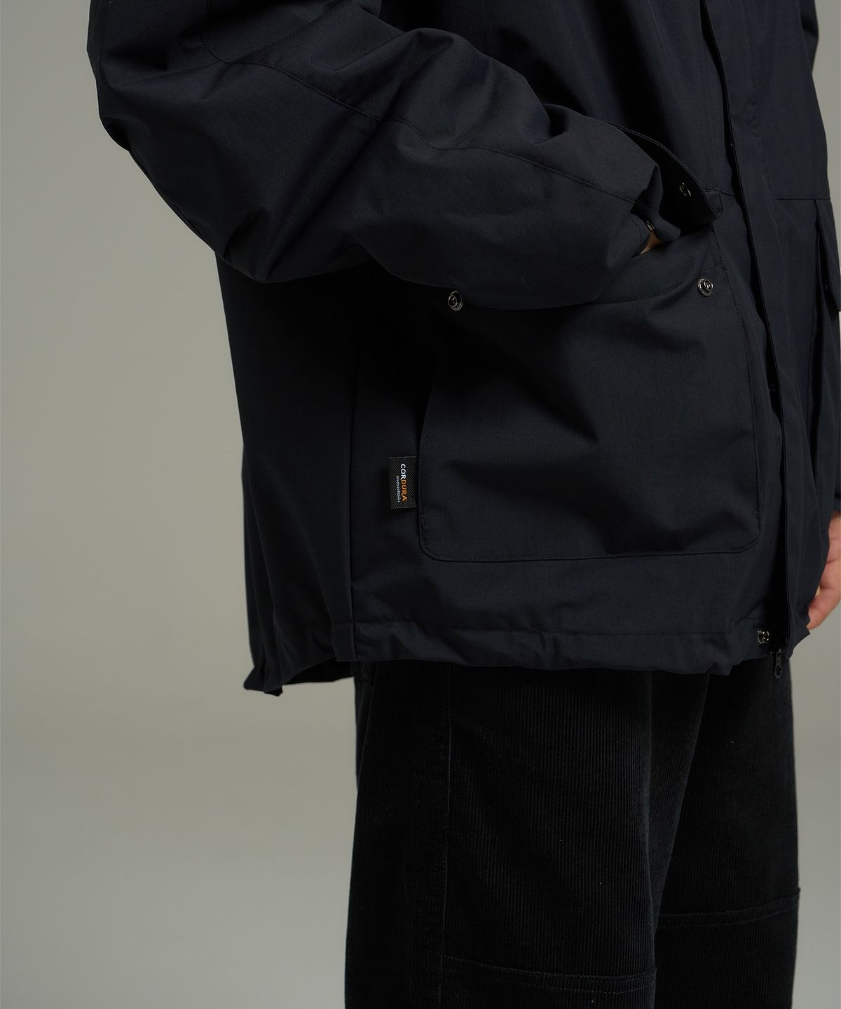 디키즈(DICKIES) 코듀라 윈드브레이커 레인 재킷 Black