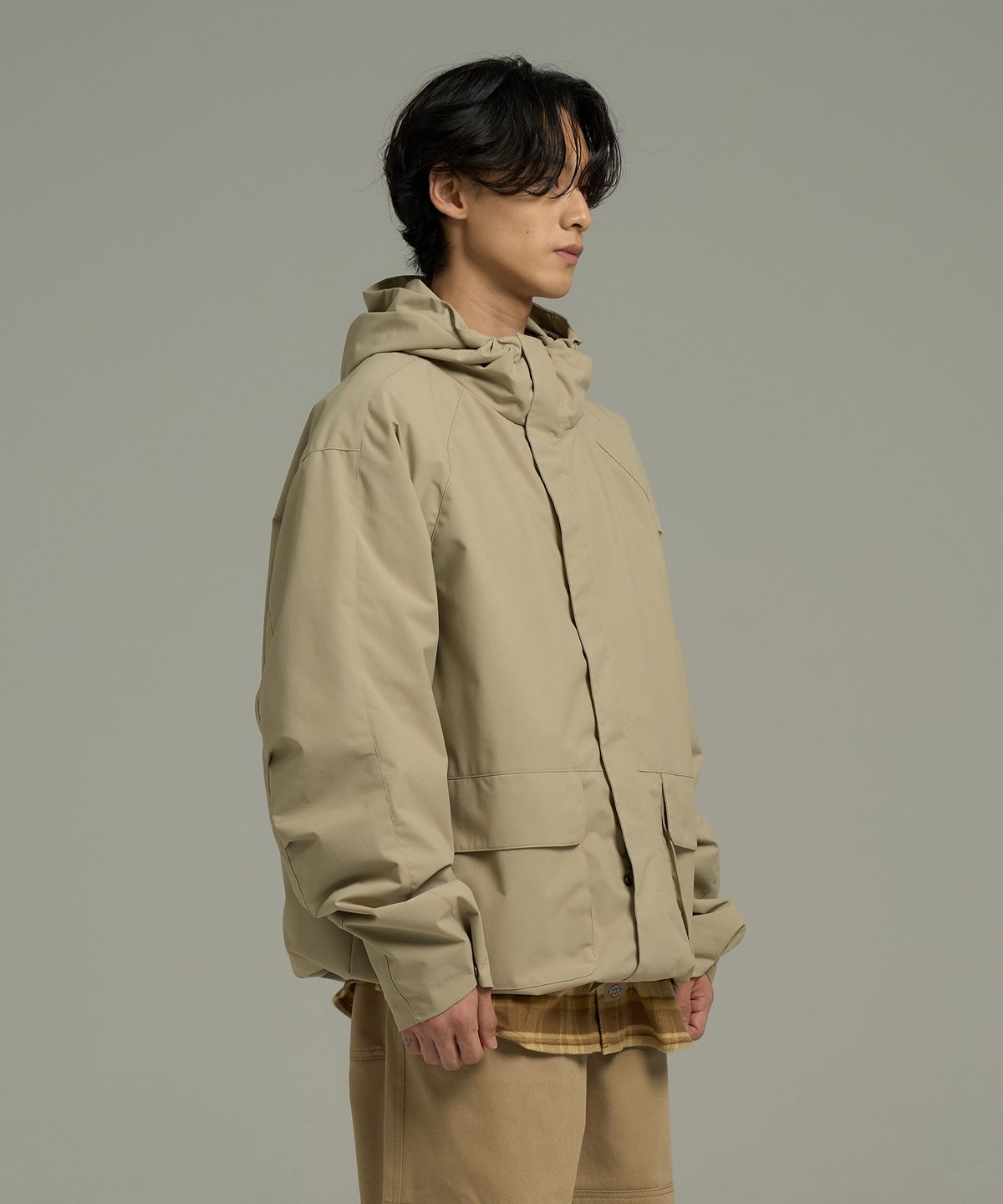 디키즈(DICKIES) 코듀라 윈드브레이커 레인 재킷 Khaki