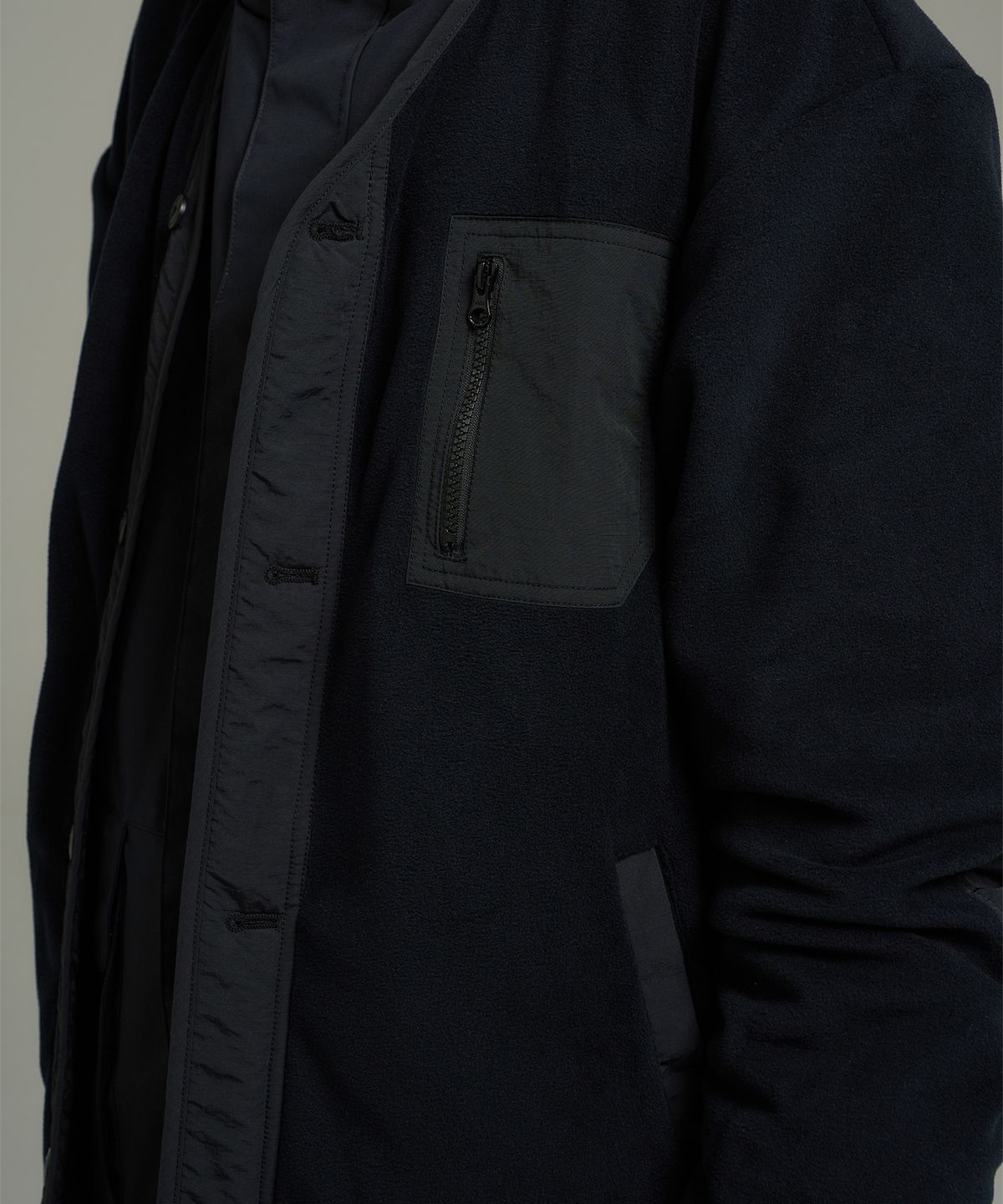 디키즈(DICKIES) 폴라텍 플리스 재킷 가디건 Black