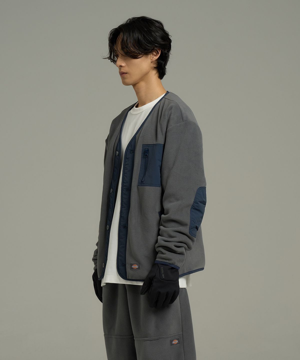 디키즈(DICKIES) 폴라텍 플리스 재킷 가디건 Gray