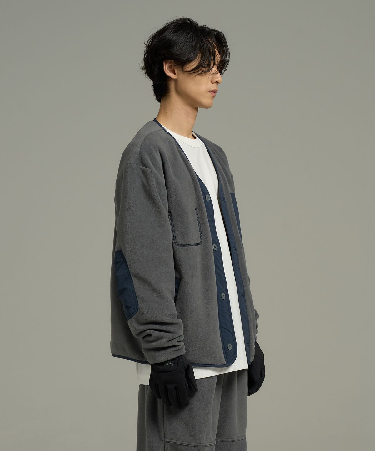 디키즈(DICKIES) 폴라텍 플리스 재킷 가디건 Gray