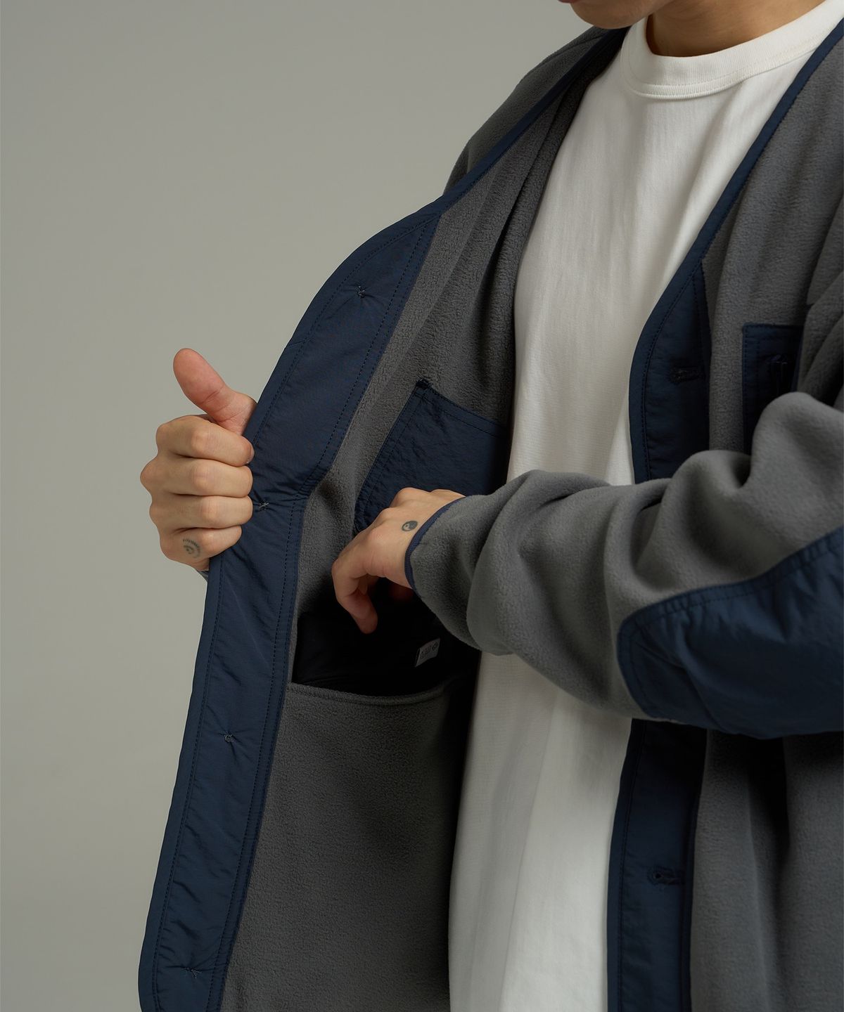 디키즈(DICKIES) 폴라텍 플리스 재킷 가디건 Gray
