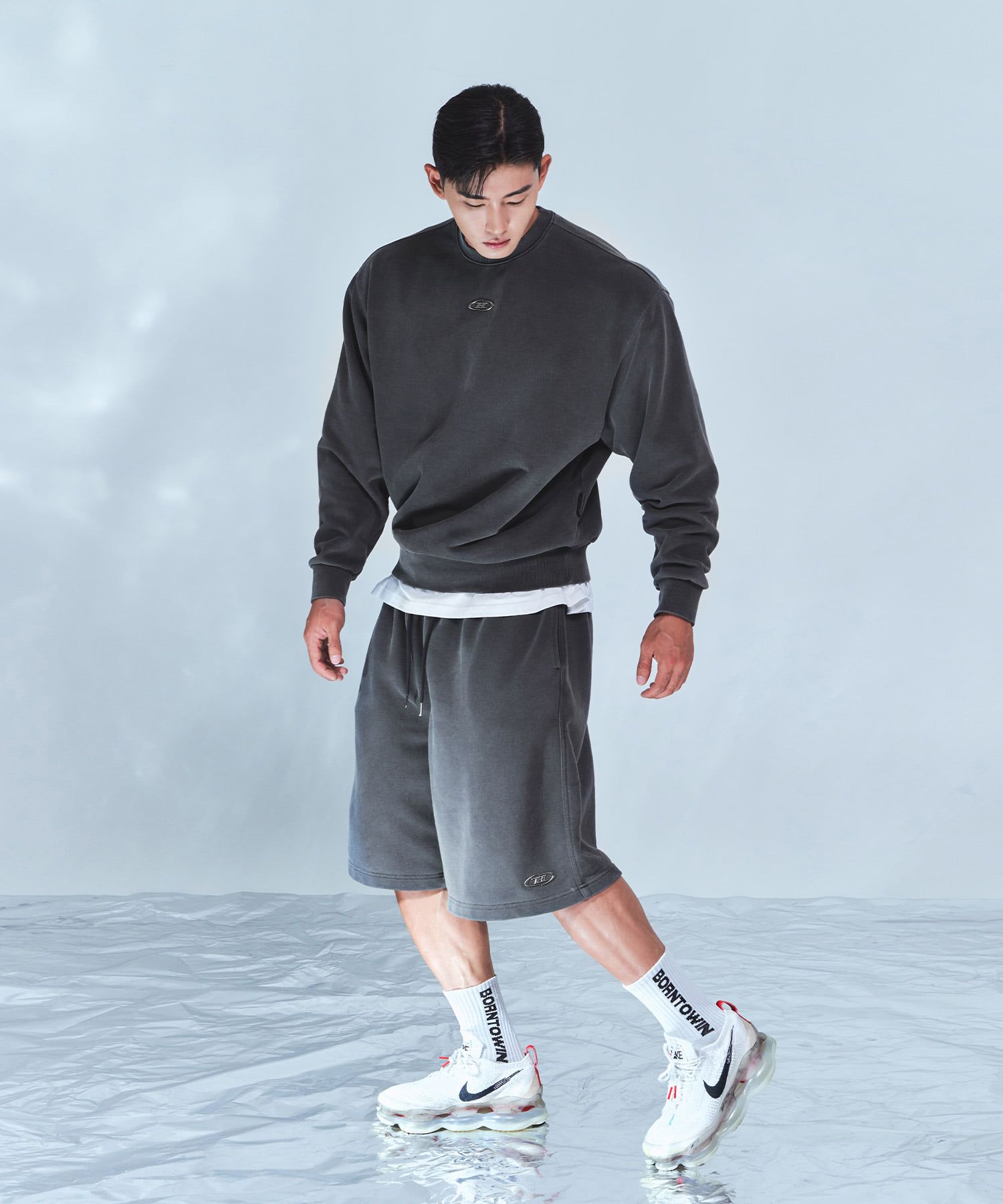 【Born to win】STROKE B HALF PANTS_LONG VER MUSINSA | BORN TO WIN STROKE B HALF PANTS_LONG VER [BLACK]
