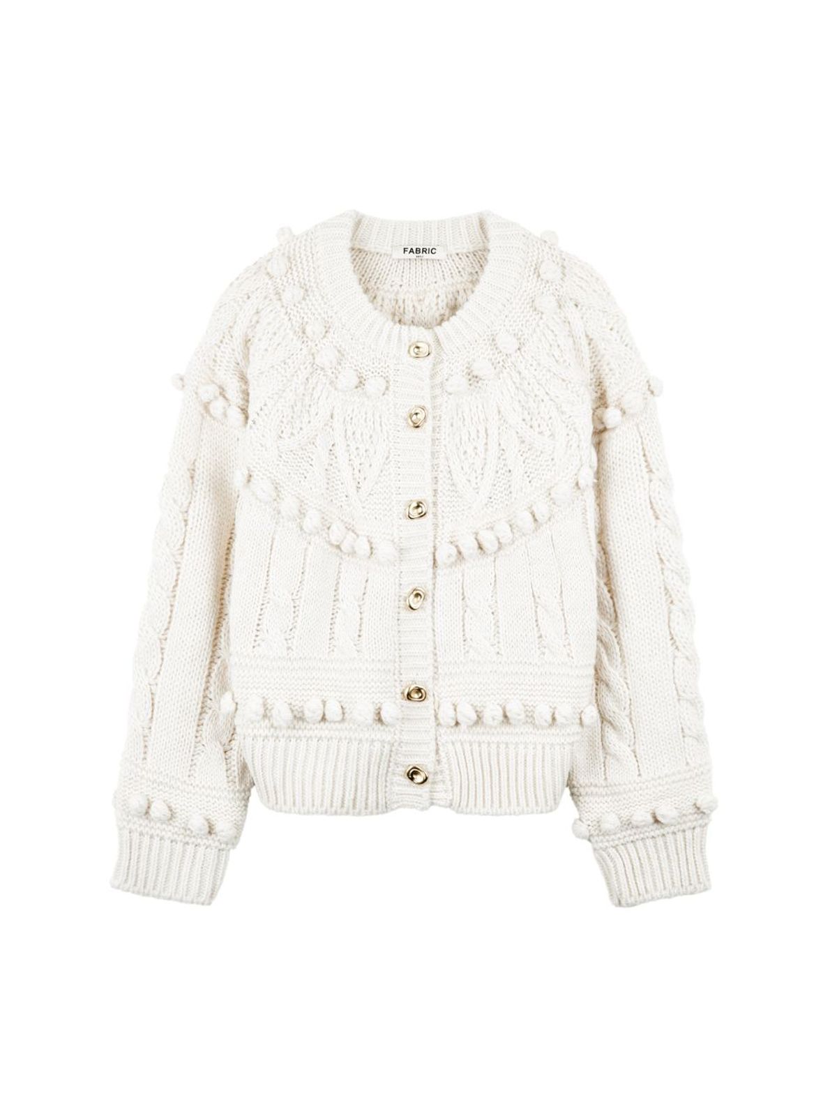 패브릭서울(FABRICSEOUL) wool pompom knit cardigan