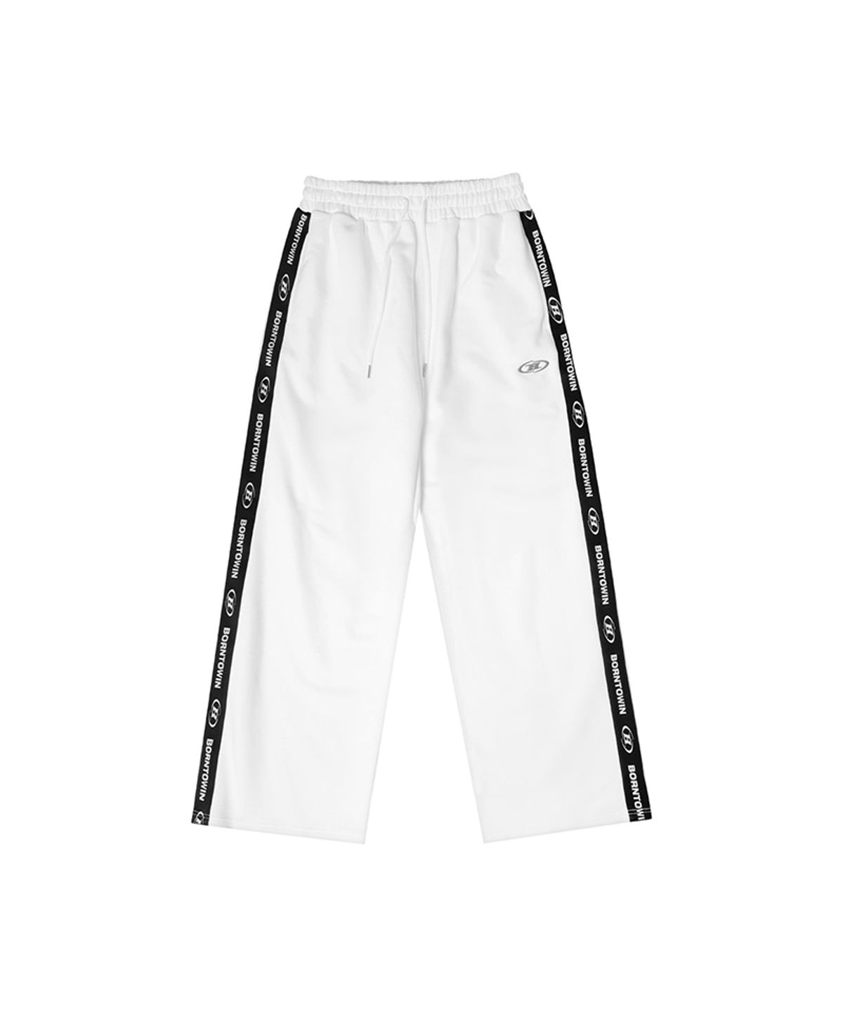본투윈(BORN TO WIN) CHROME B BLACK LINE WIDE PANTS [WHITE]
