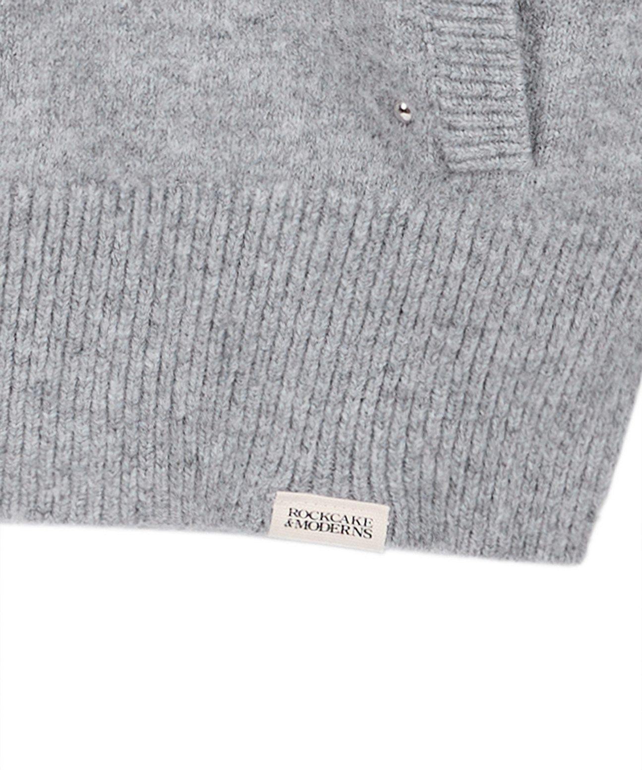 アウターその他 ROCKCAKE Studded Knit Hood Zip Up Black RC24KN02600 MUSINSA | ROCKCAKE Studded Knit Hood Zip Up - Black