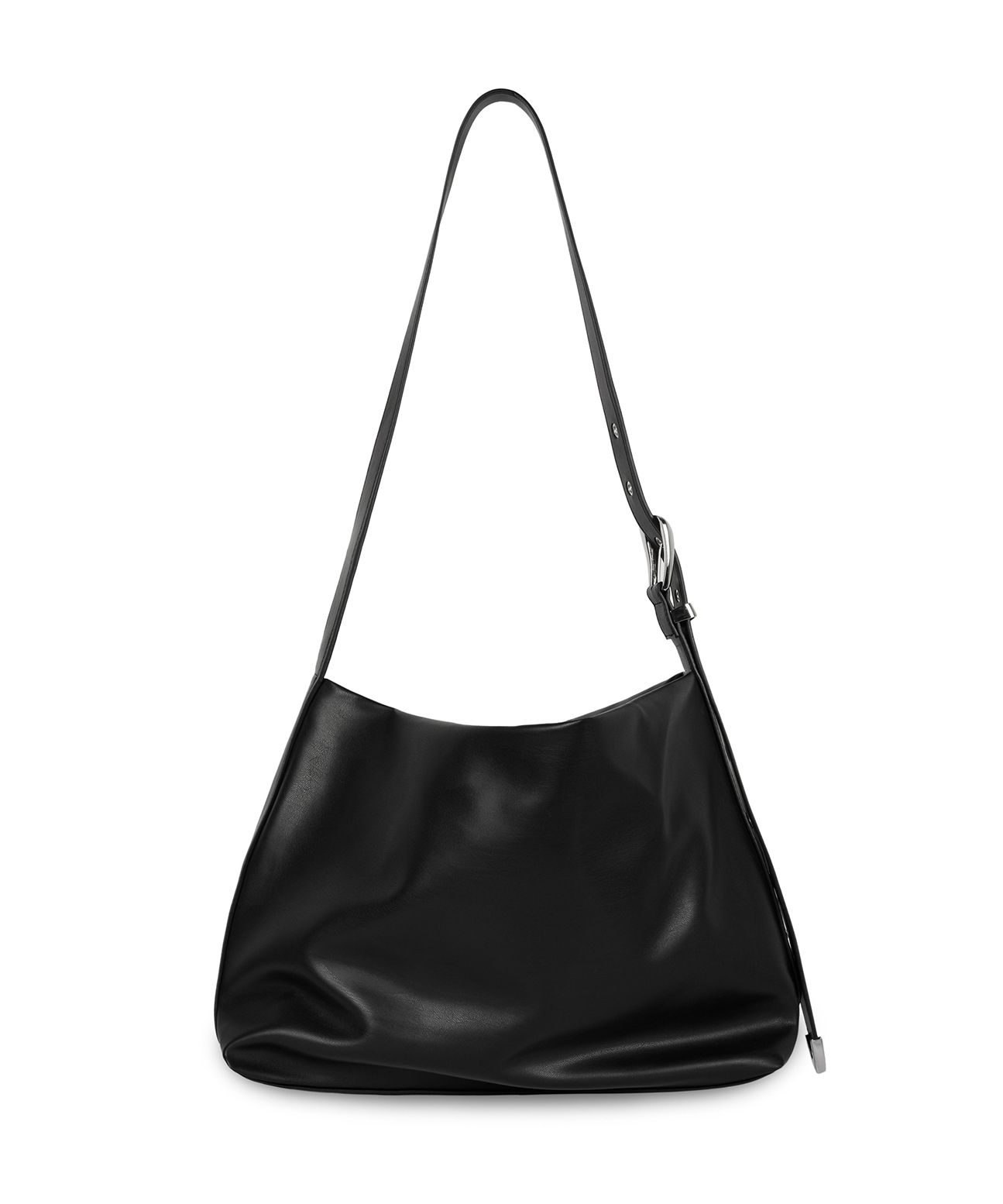 韓国商品/ROCKCAKE Punching Belt Strap Shoulder Bag MUSINSA | ROCKCAKE Punching Belt Strap Shoulder Bag - Black