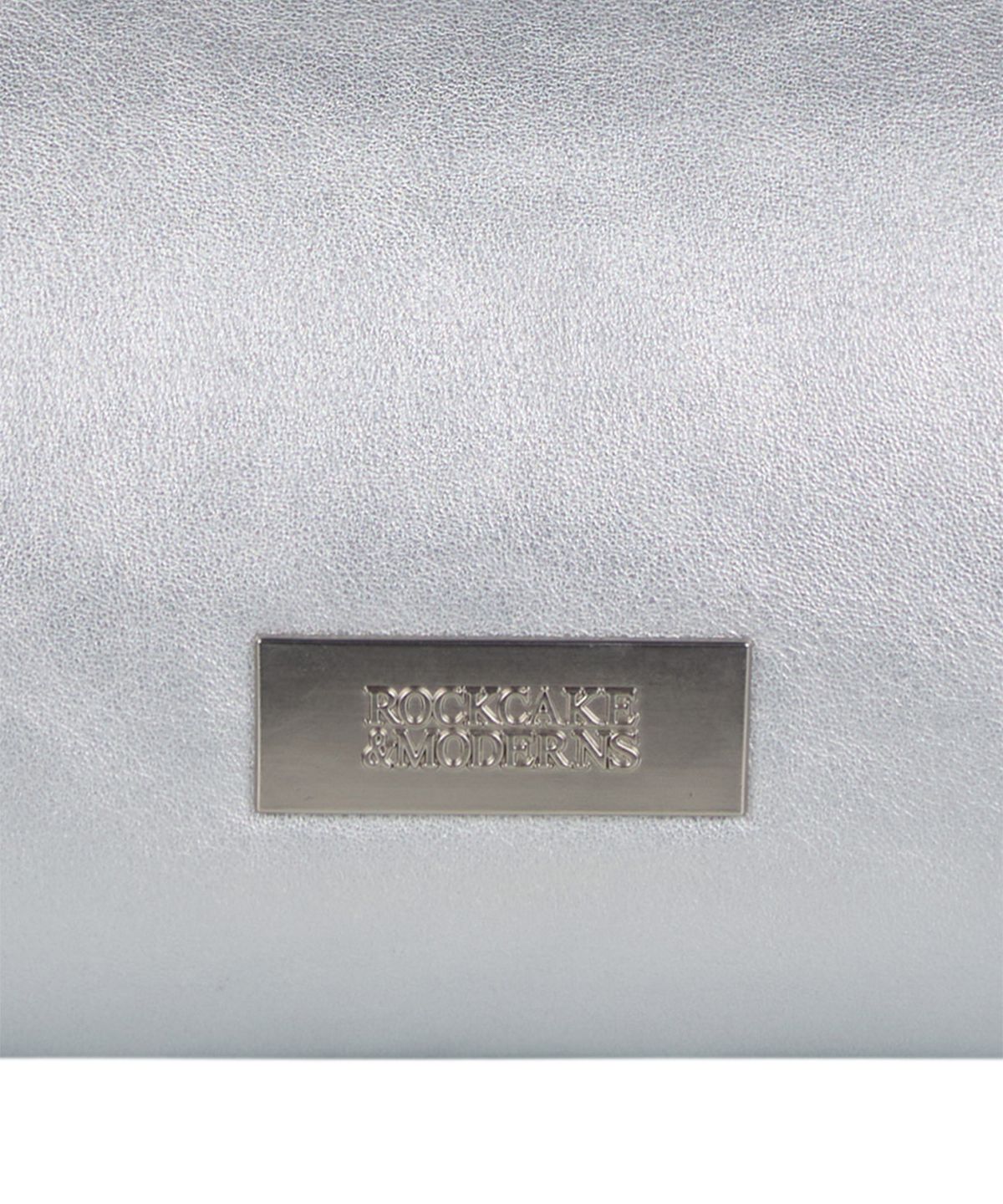 락케이크(ROCKCAKE) Square Leather Belt Shoulder Bag - Silver