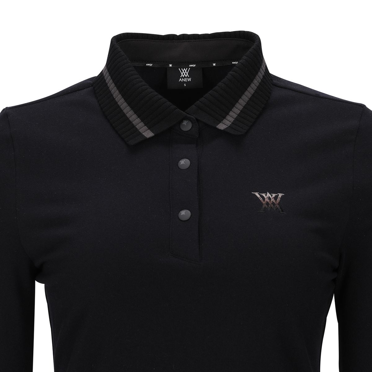어뉴골프(ANEW GOLF) W KINT COLLAR L/TS_BK