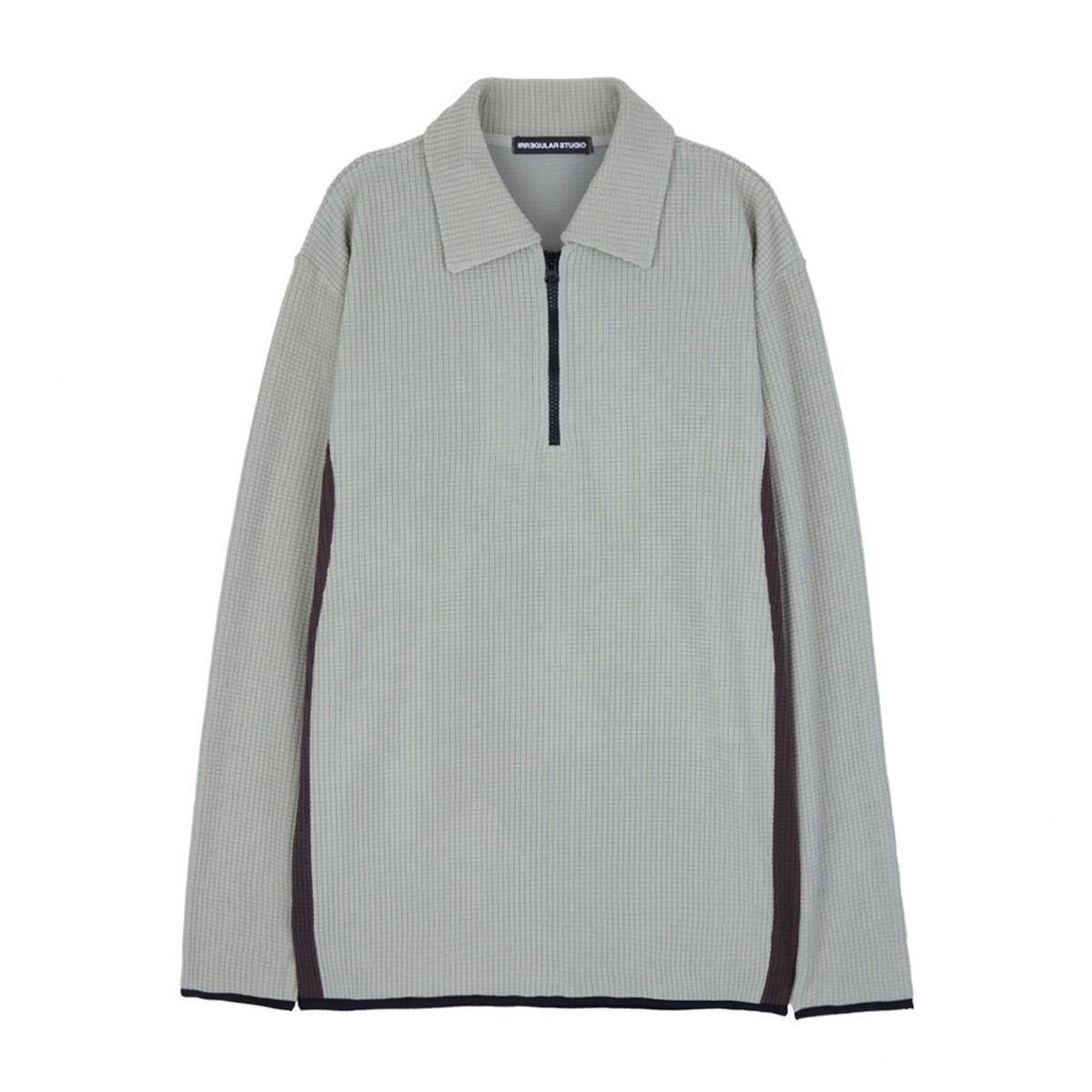 이레귤러(IRREGULAR) EMBOSS HALF ZIP SHIRT (MINT)