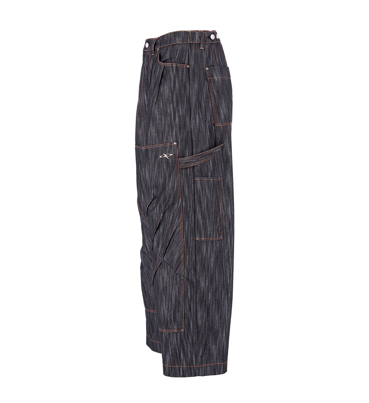 에르 바이 에러리스트(ERR BY ERRORIST) CLAW DOUBLE KNEE DENIM PANTS [BLACK]