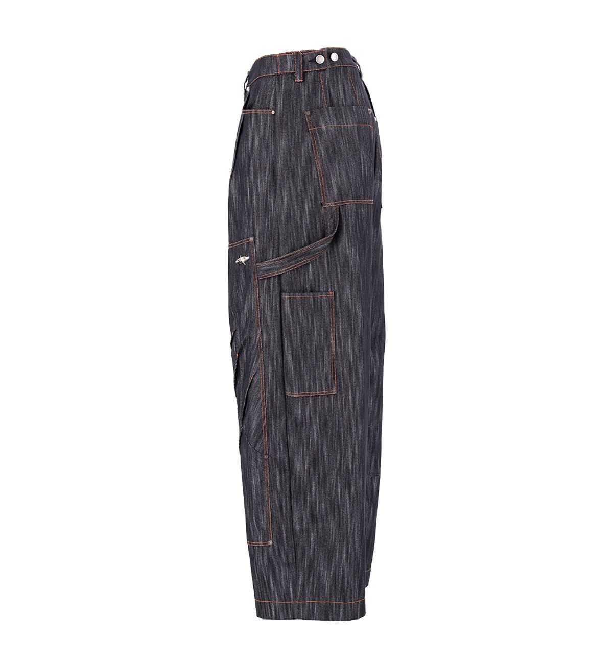 에르 바이 에러리스트(ERR BY ERRORIST) CLAW DOUBLE KNEE DENIM PANTS [BLACK]
