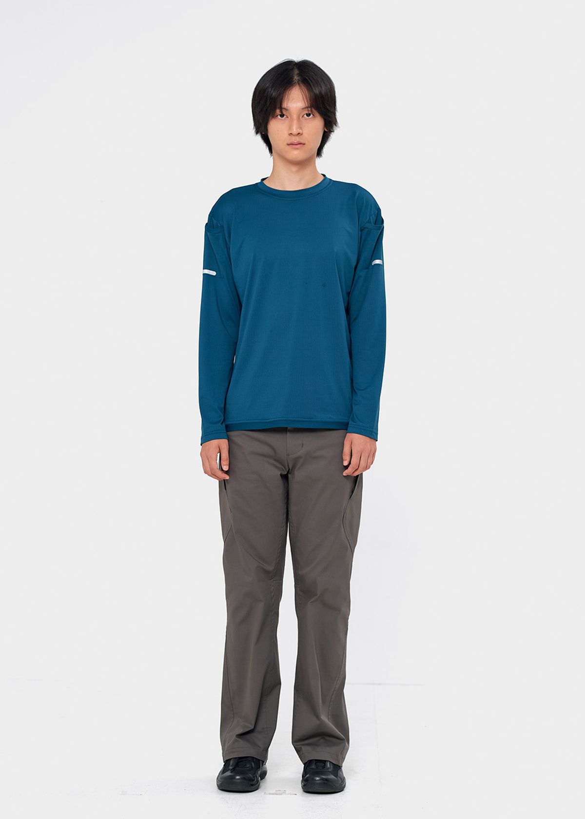 이레귤러(IRREGULAR) DUAL POCKET L/S TEE (TEAL)