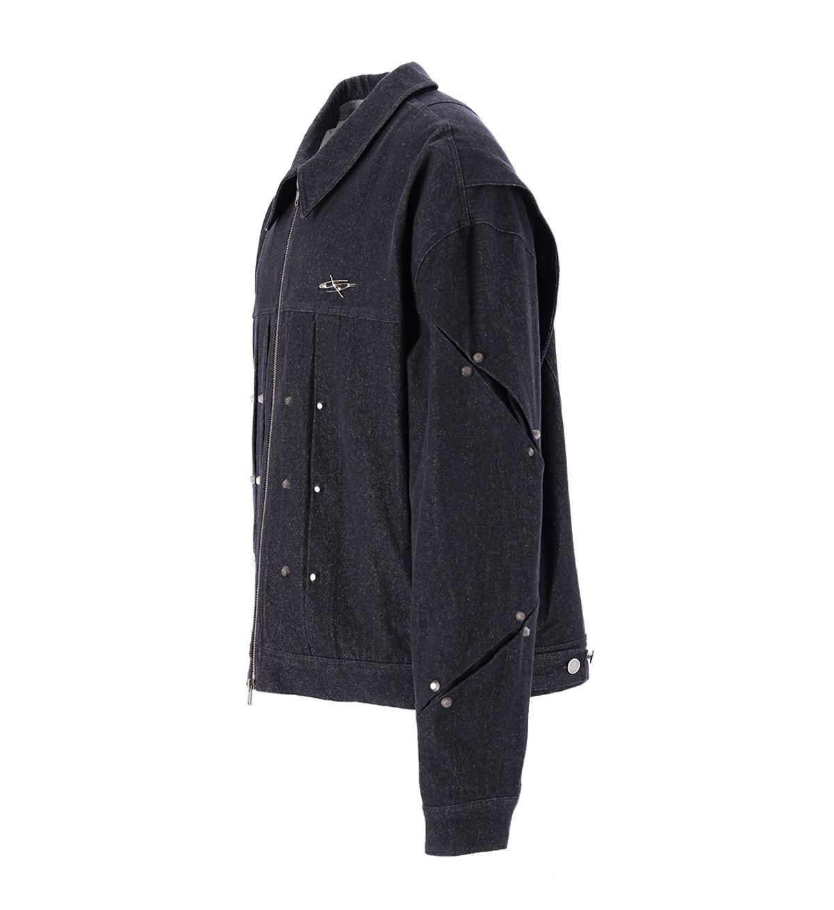 에르 바이 에러리스트(ERR BY ERRORIST) SCAR DENIM JACKET [BLACK]