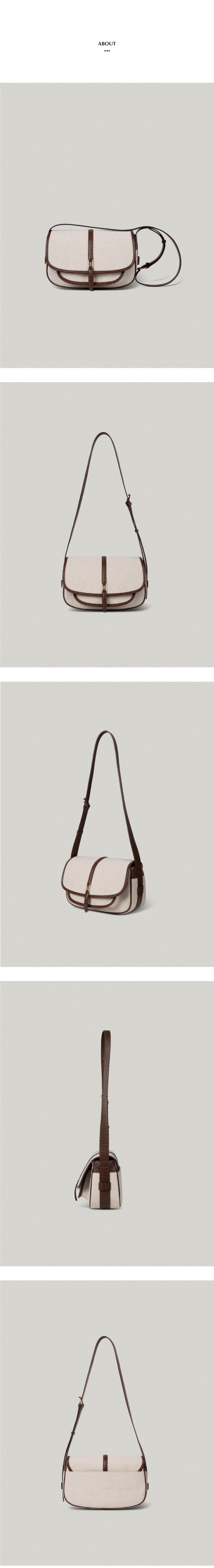 MUSINSA | FOLNUA CLASSIC LOGO MINI POST BAG [BROWN - CANVAS]