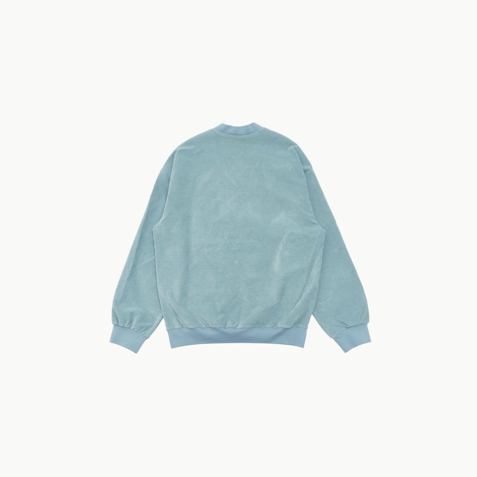 MUSINSA | AMOMENTO VELVET V-NECK PULLOVER (3COLORS)